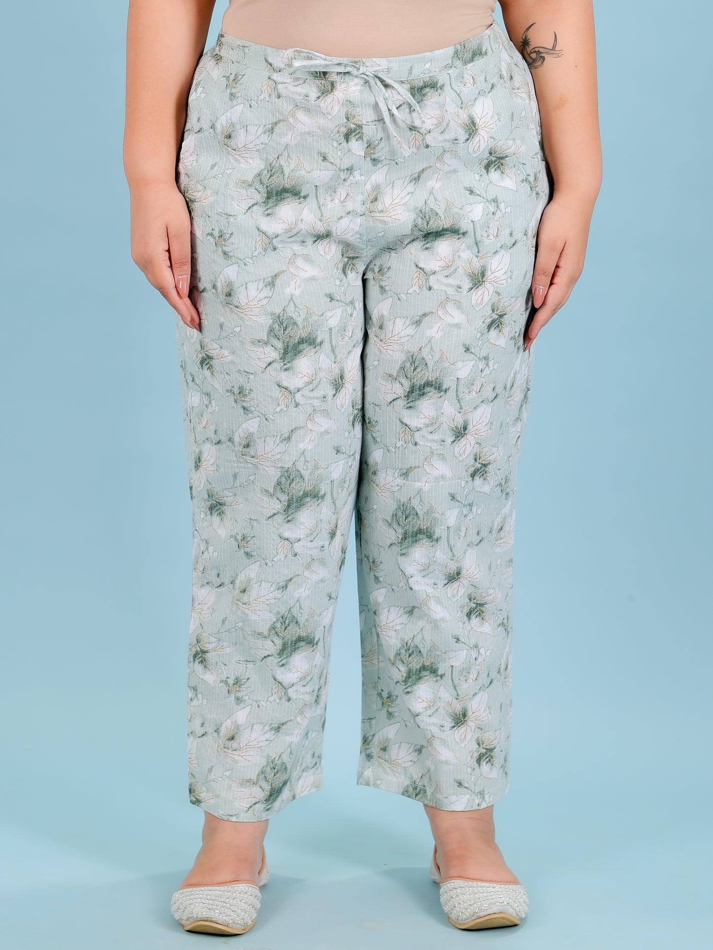 Kantha Cotton Floral Pant