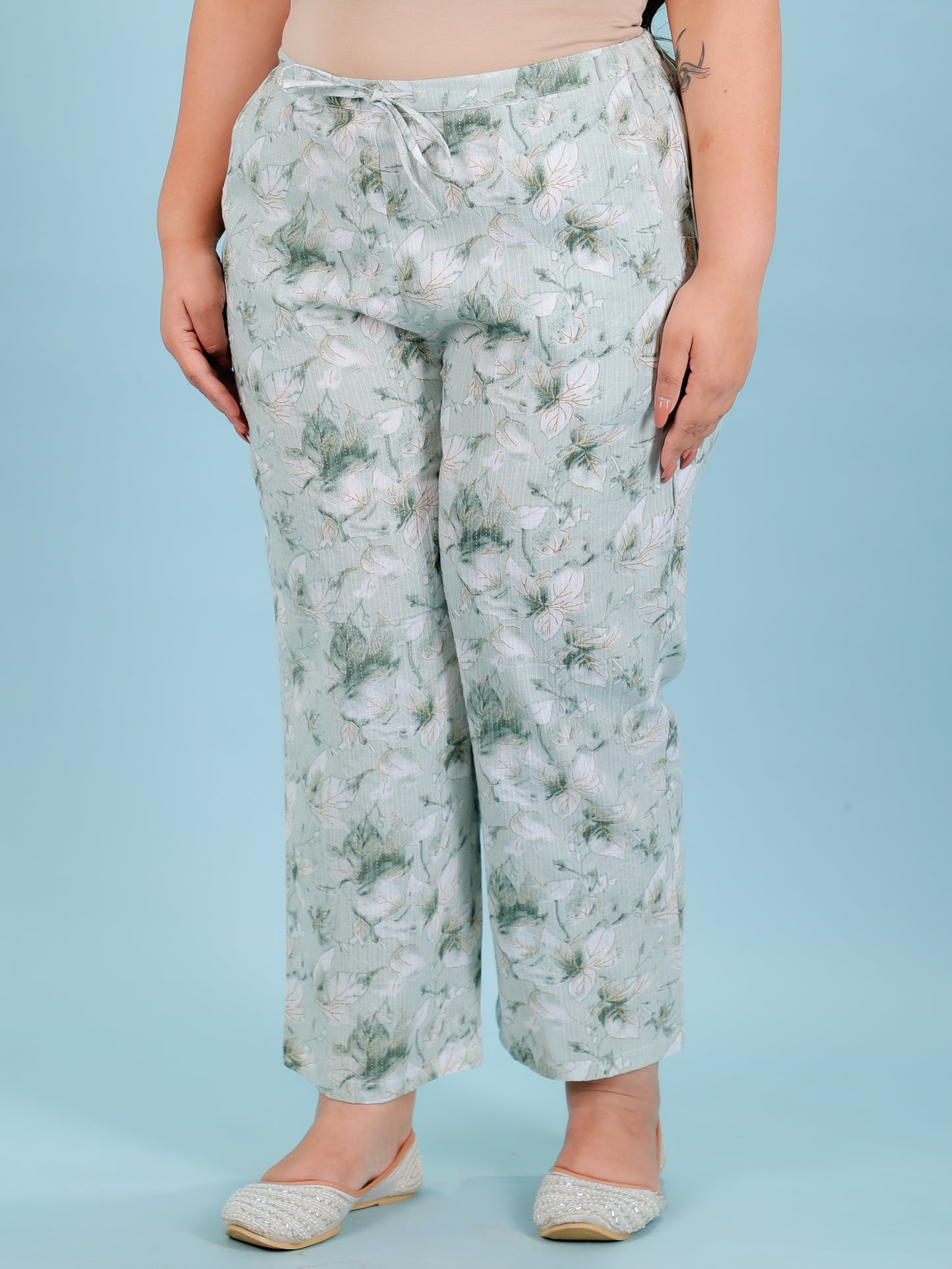 Kantha Cotton Floral Pant