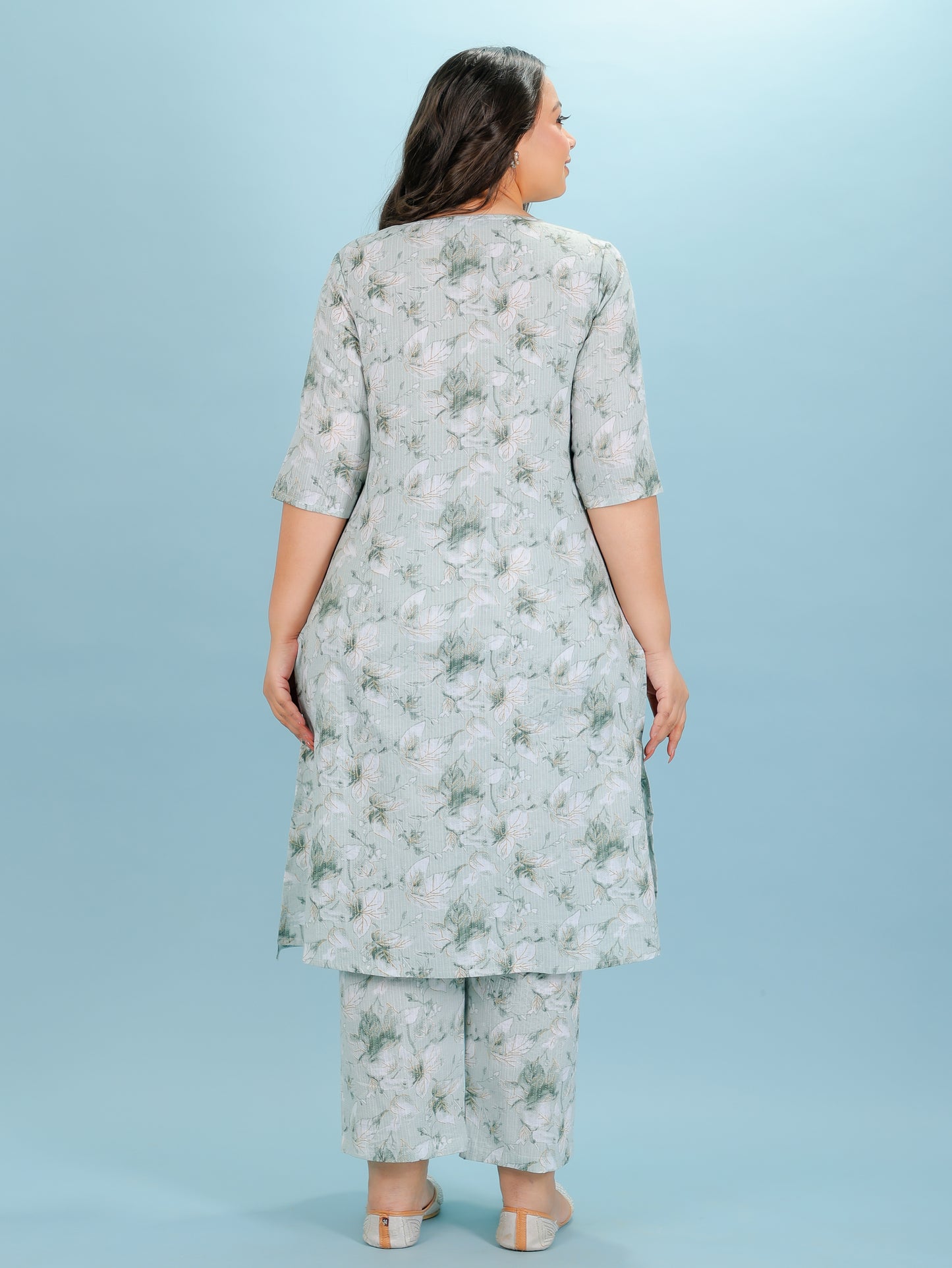 Kantha Cotton Floral Kurta