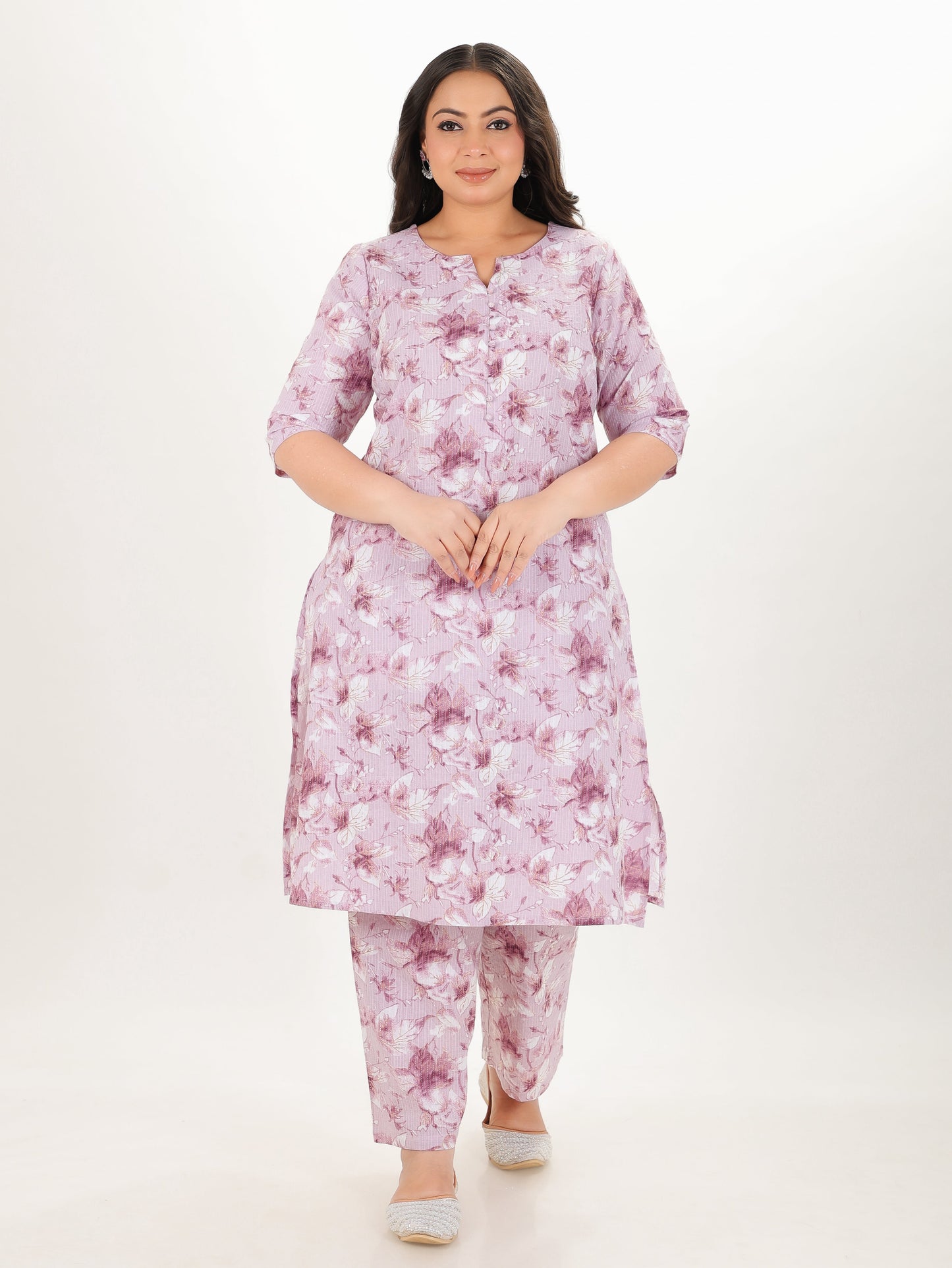 Kantha Cotton Floral Kurta