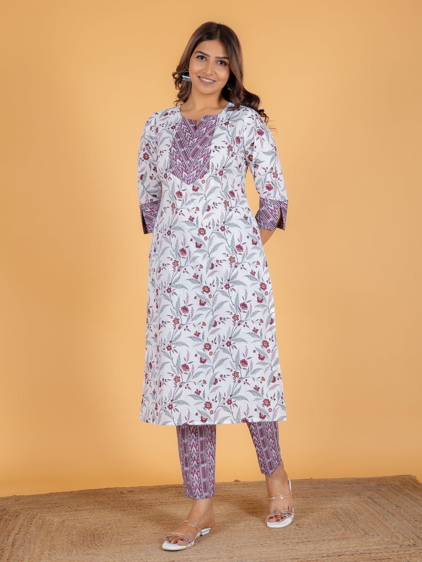 Soft Cotton Floral Kurta