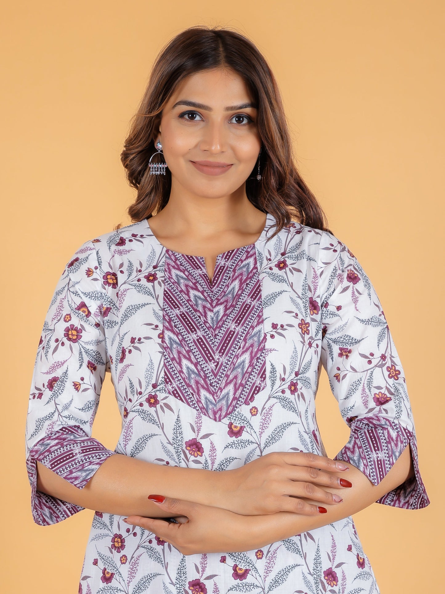 Soft Cotton Floral Kurta