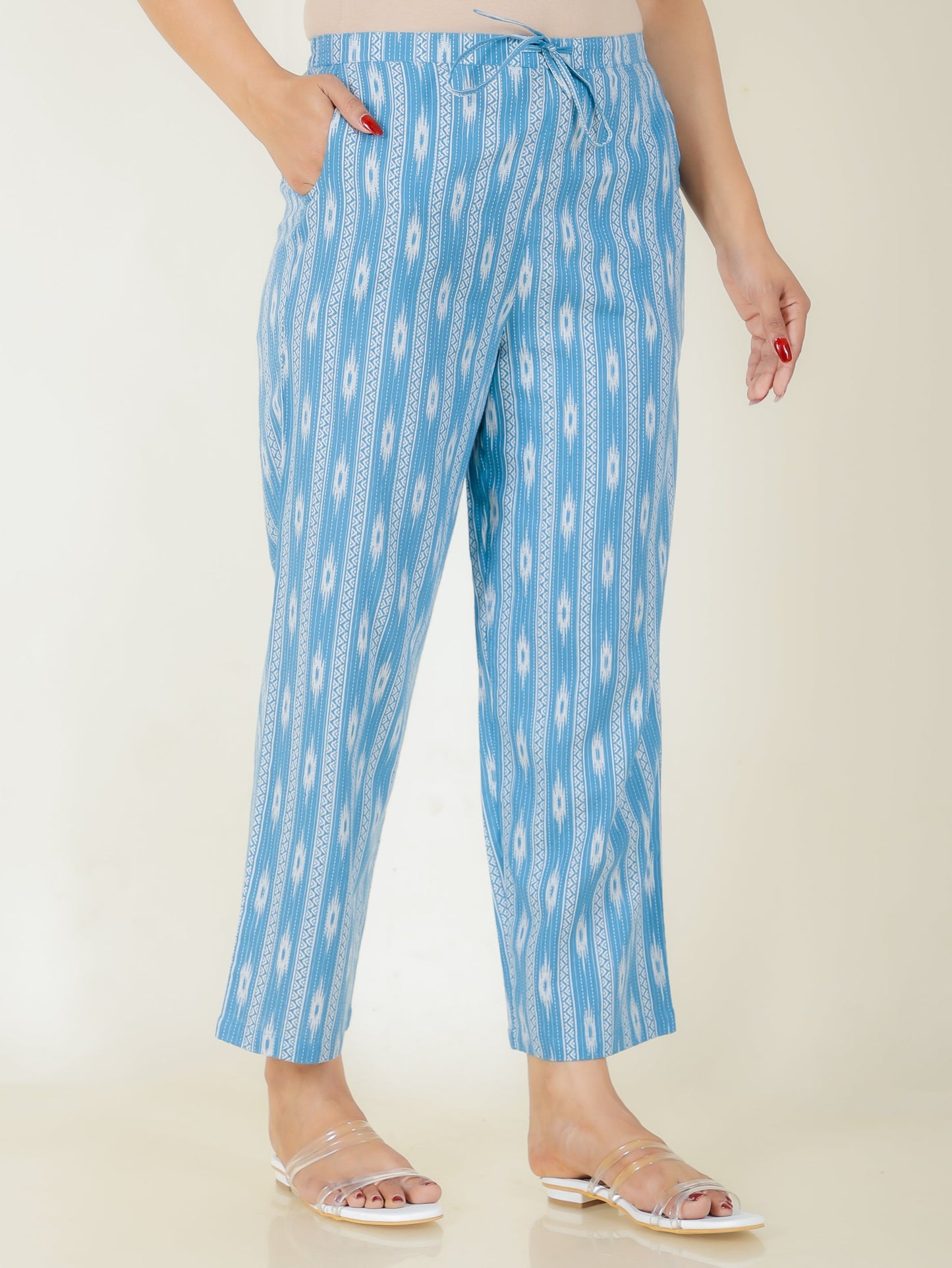 Kantha Cotton Striped Pant