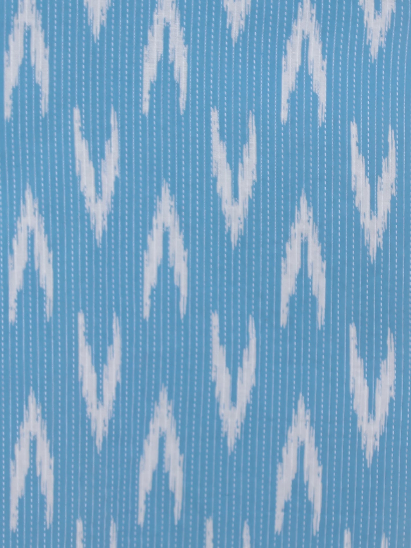 Kantha Cotton Ikat A-line Blue Kurta