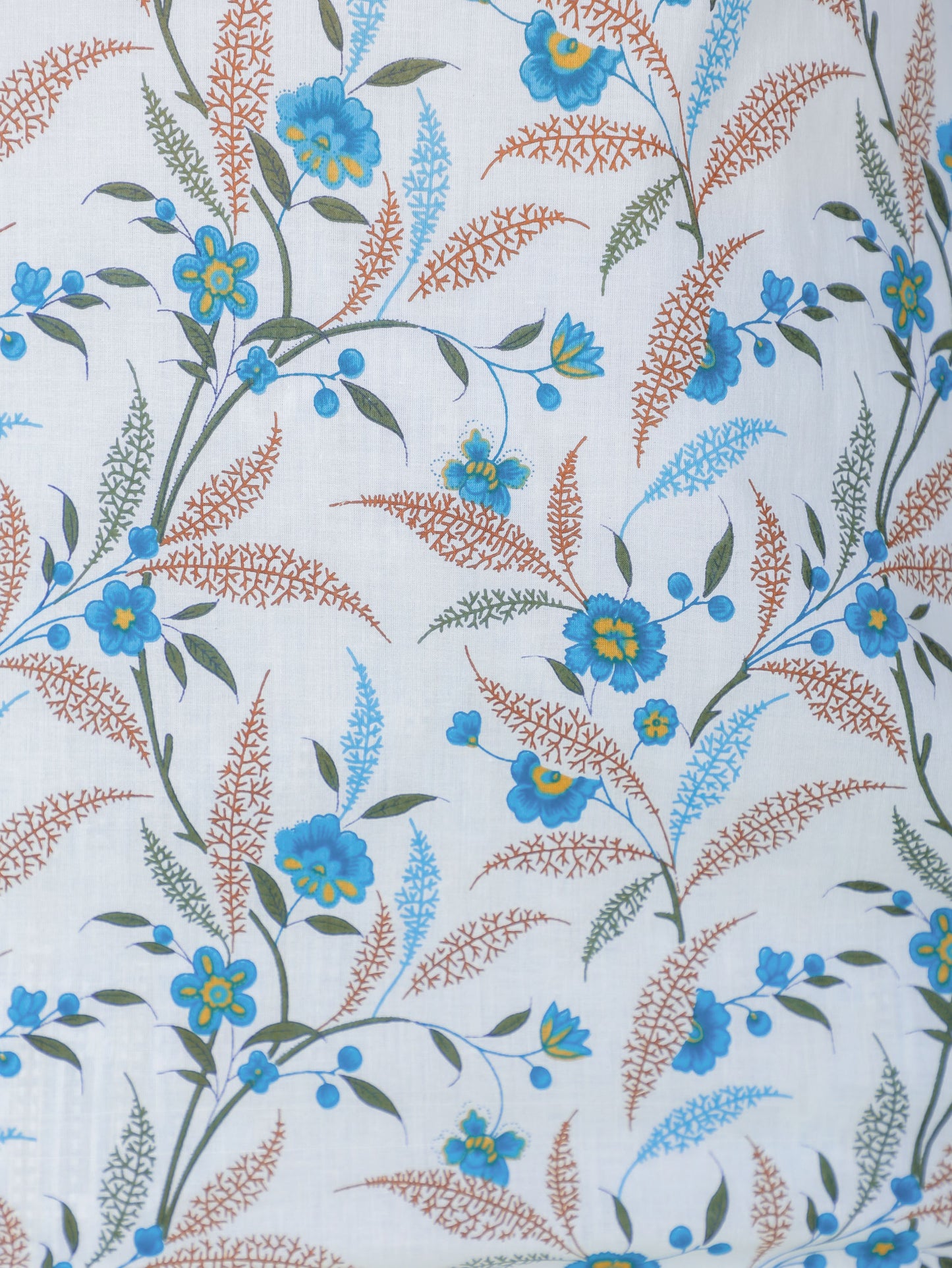 Soft Cotton Floral Straight White Kurta
