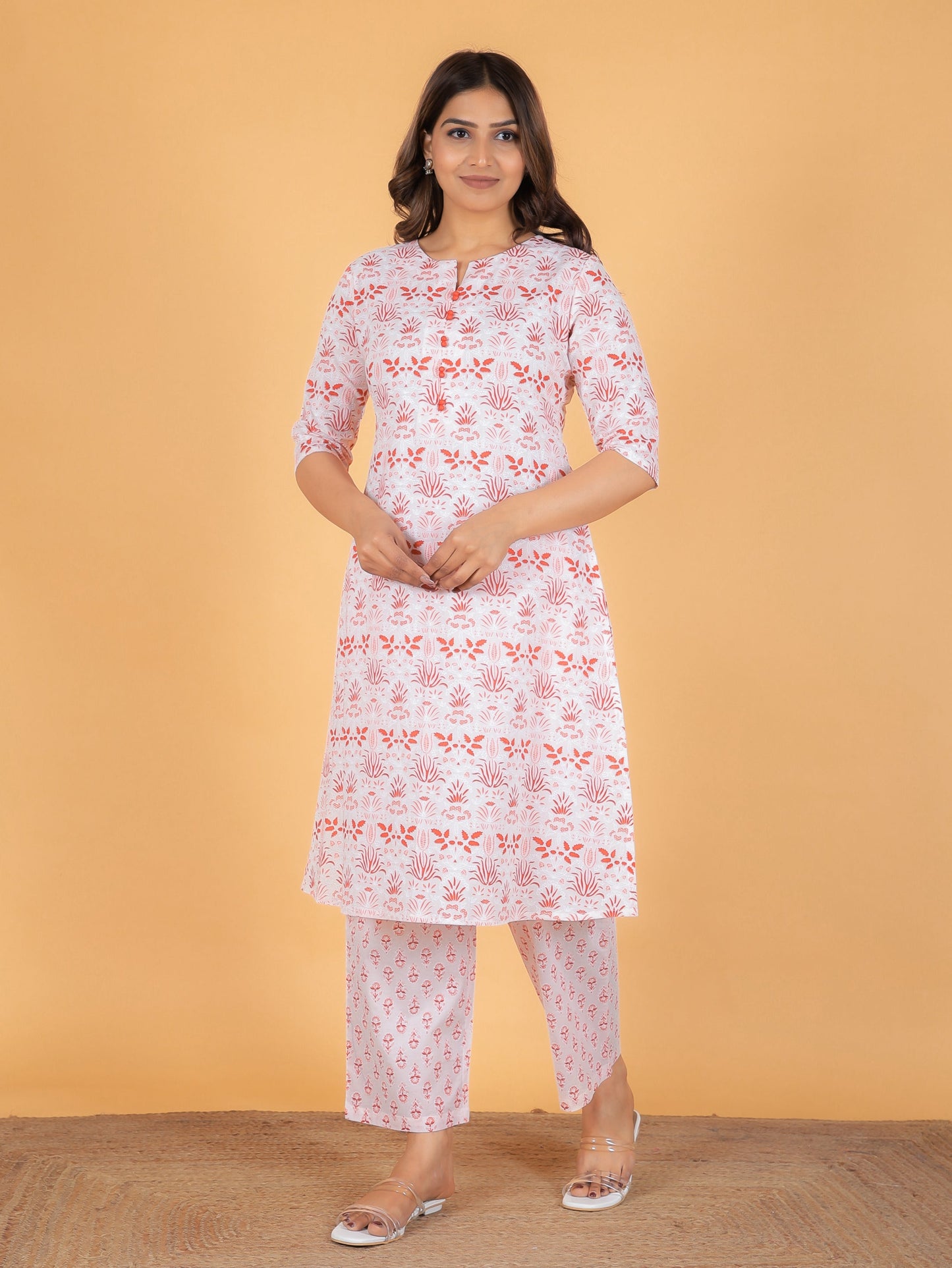 Soft Cotton Floral Kurta