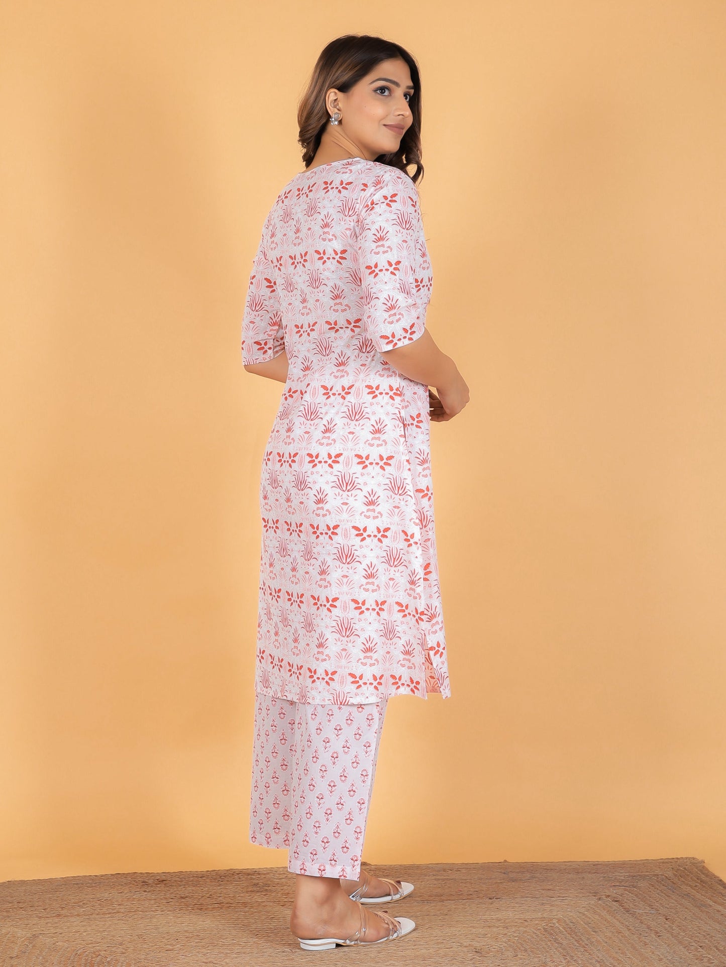 Soft Cotton Floral Kurta