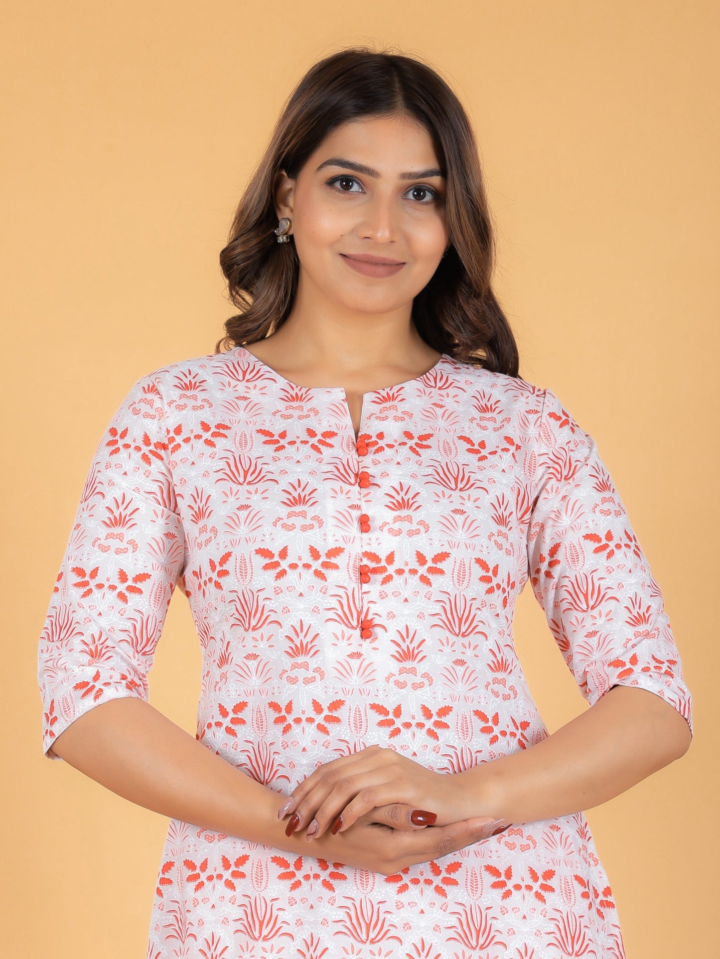 Soft Cotton Floral Kurta