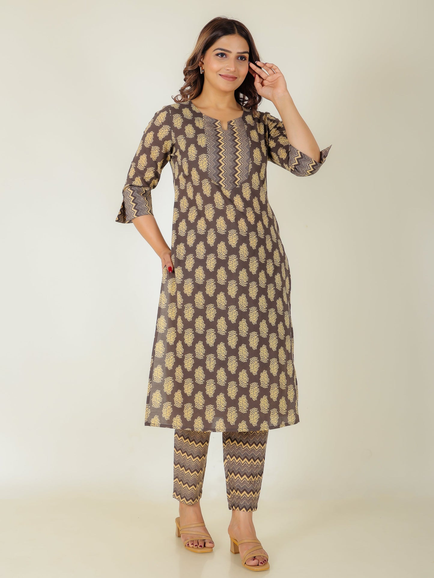 Soft Cotton Floral Kurta