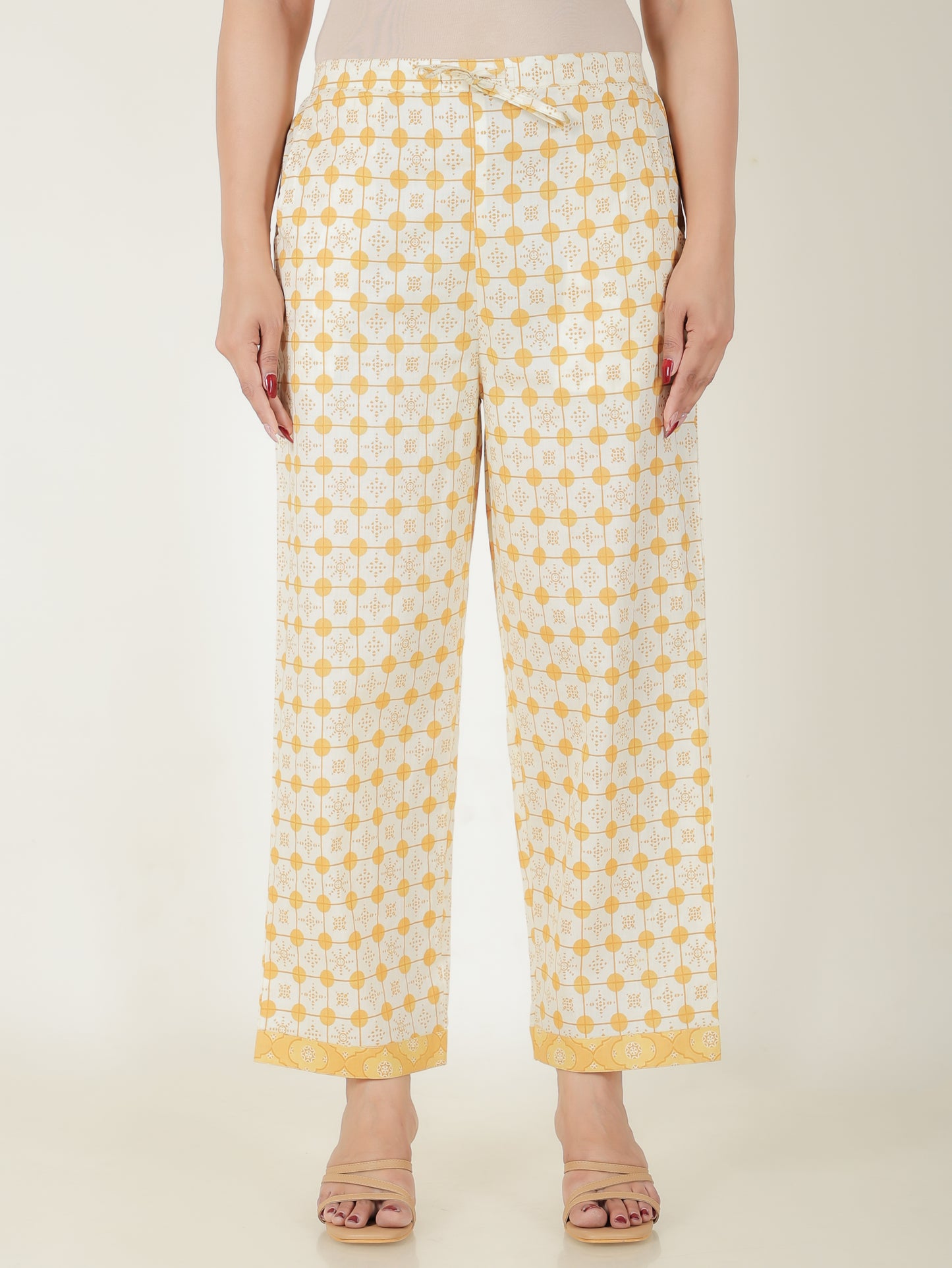 Soft Cotton Geometric Pant