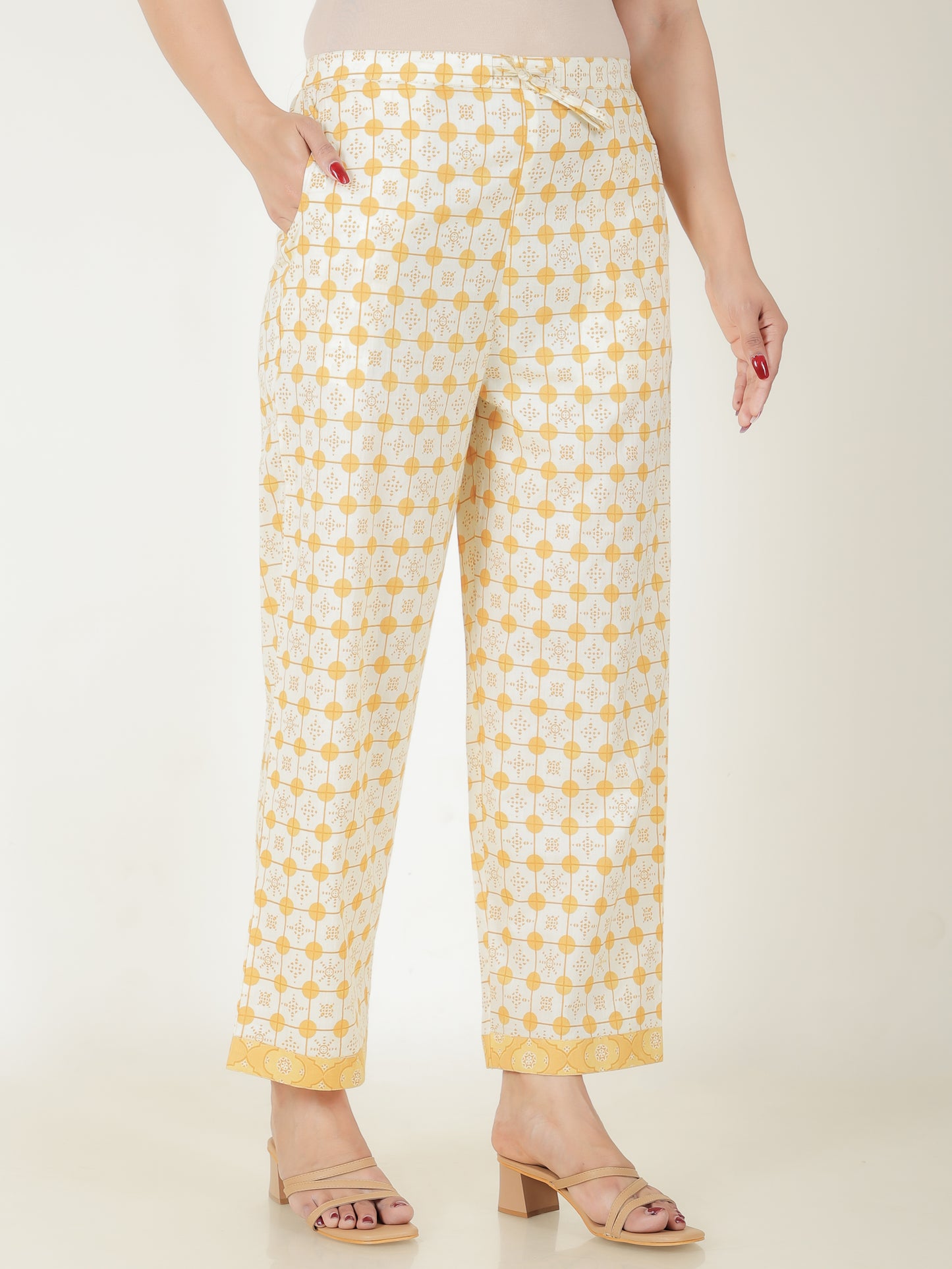 Soft Cotton Geometric Pant