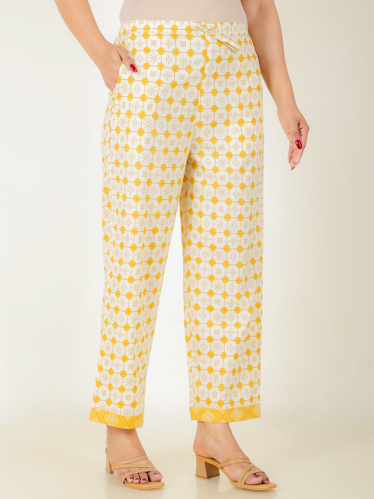 Soft Cotton Geometric Pant