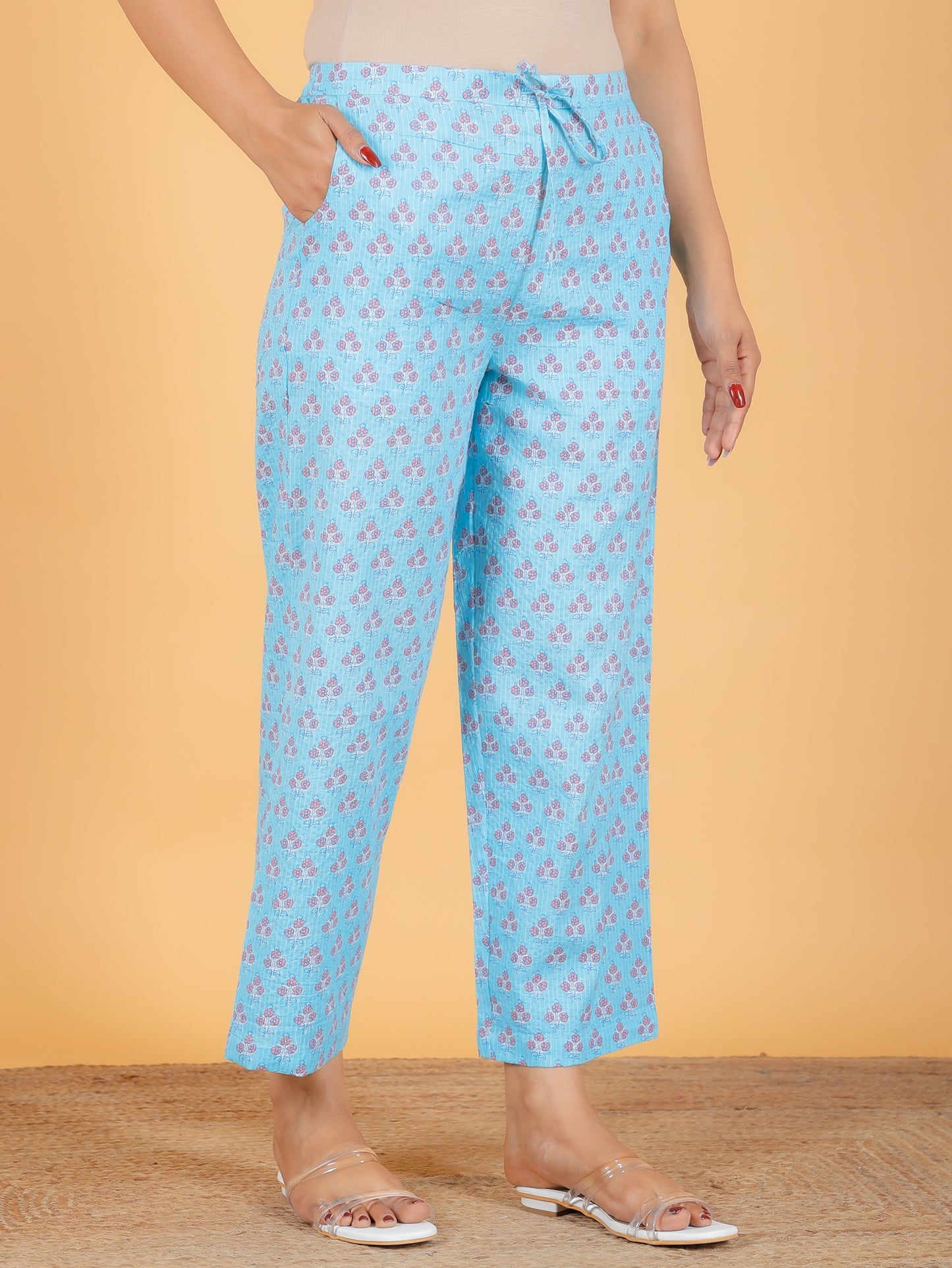 Kantha Cotton Floral Pant