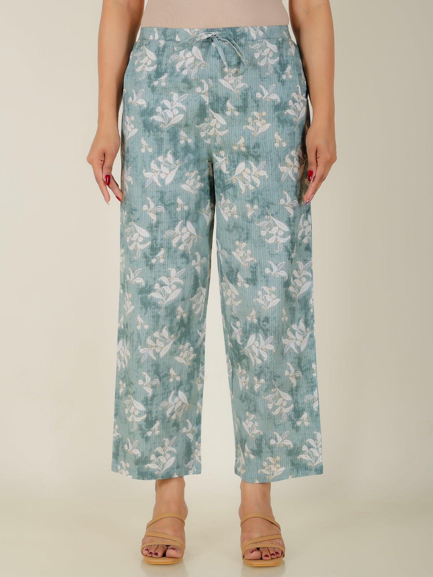 Kantha Cotton Floral Pant