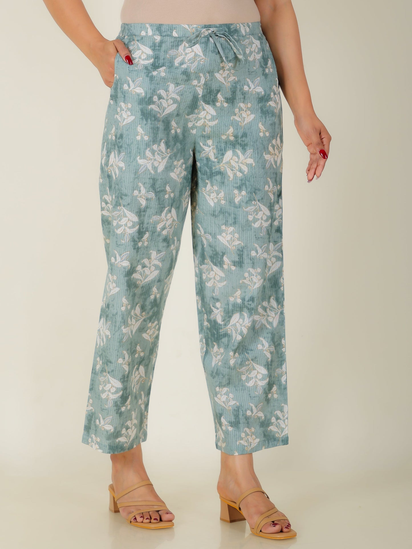 Kantha Cotton Floral Pant