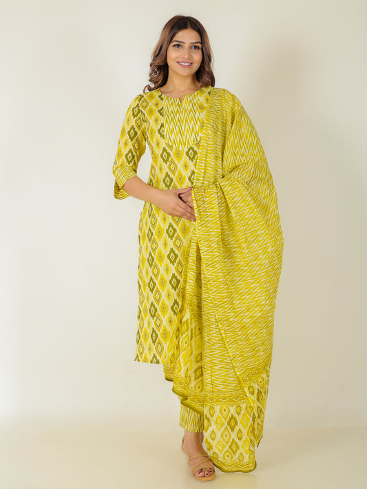 Voile Cotton Chevron Dupatta