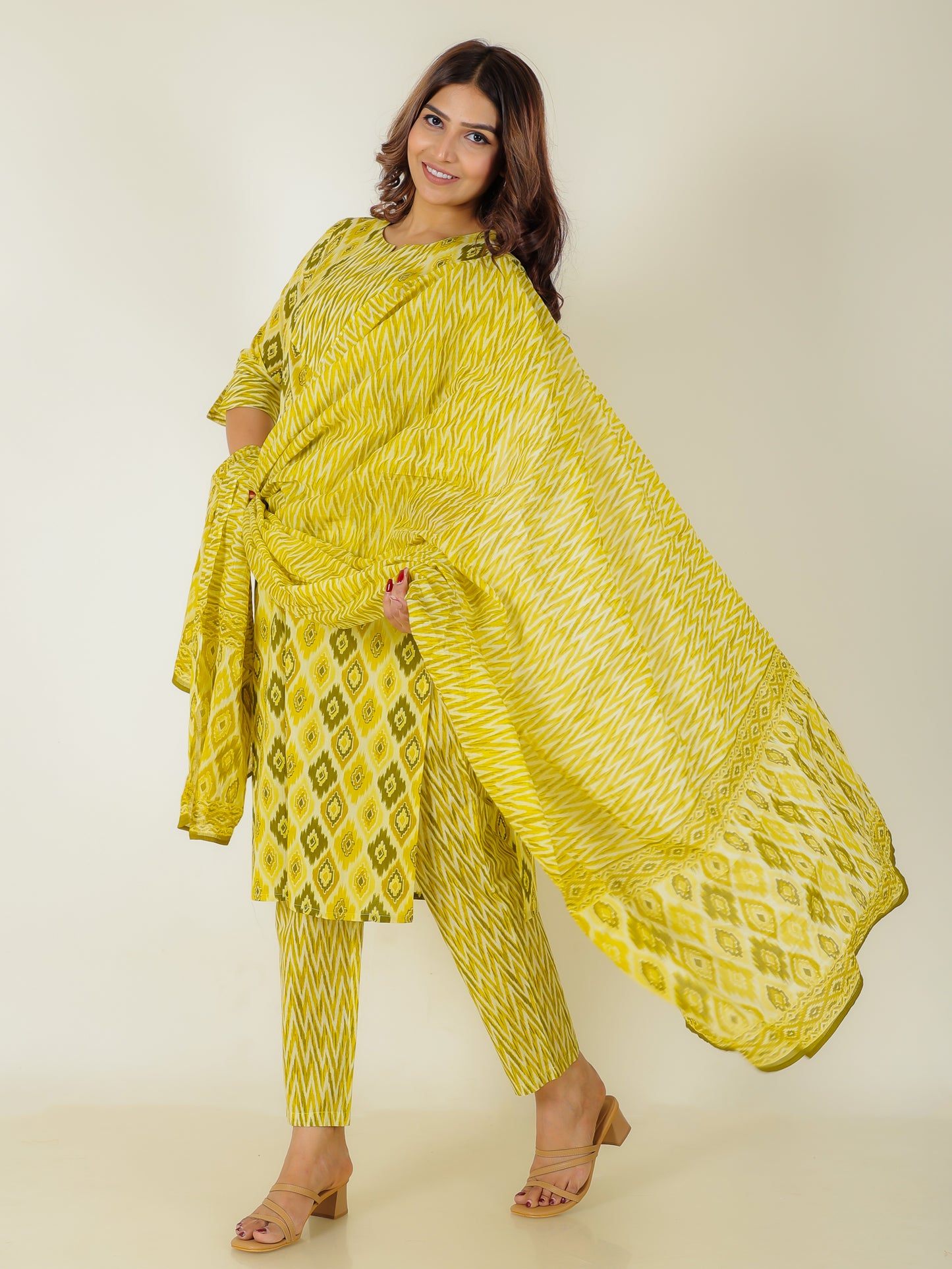 Voile Cotton Chevron Dupatta