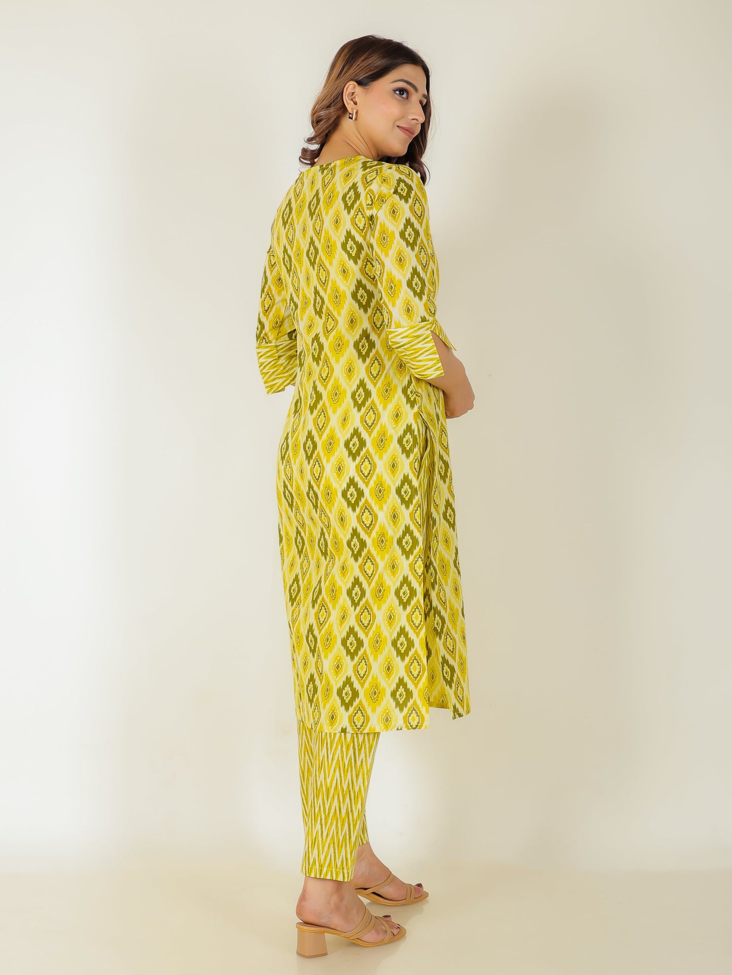 Soft Cotton Geometric Kurta