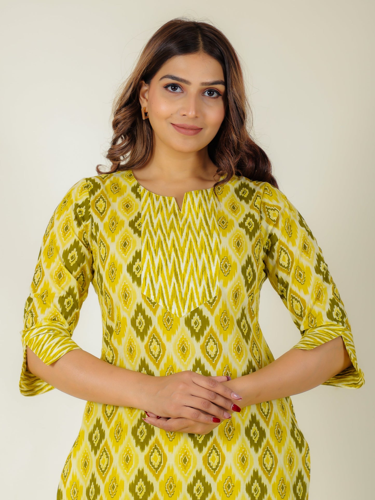 Soft Cotton Geometric Kurta