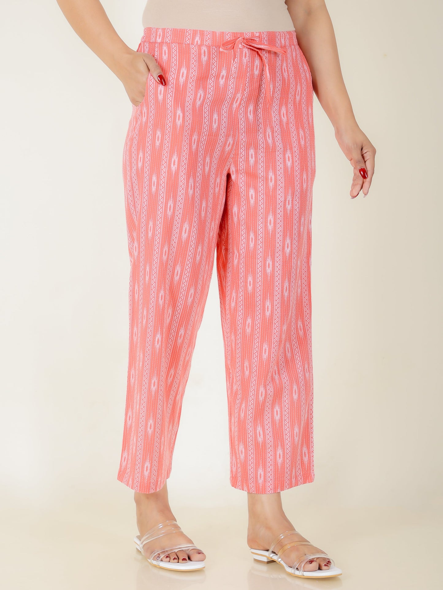 Kantha Cotton Striped Pant