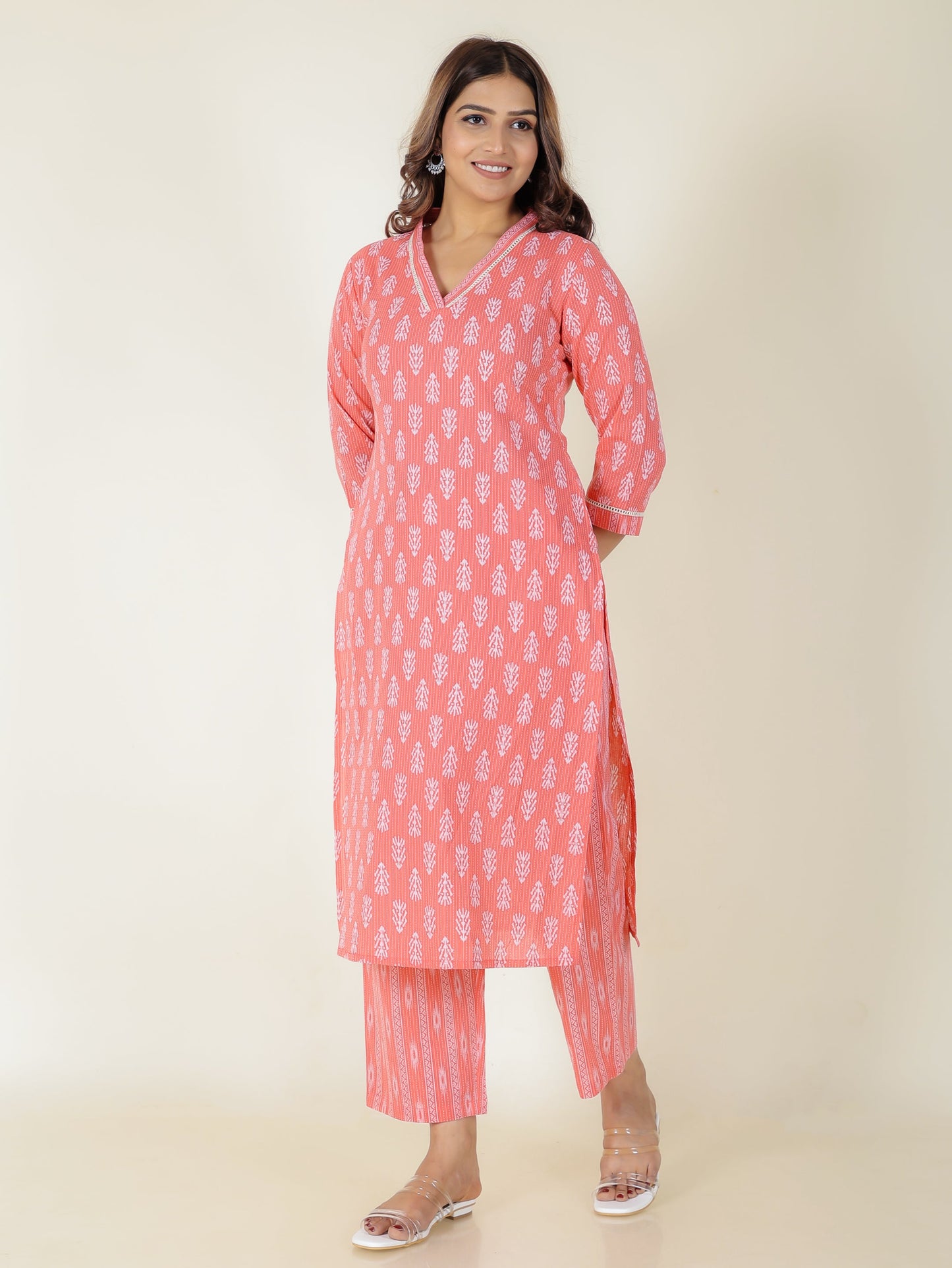 Kantha Cotton Ikat Kurta