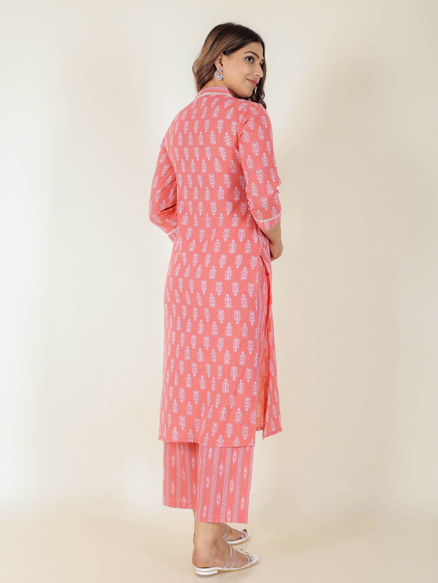 Kantha Cotton Ikat Kurta