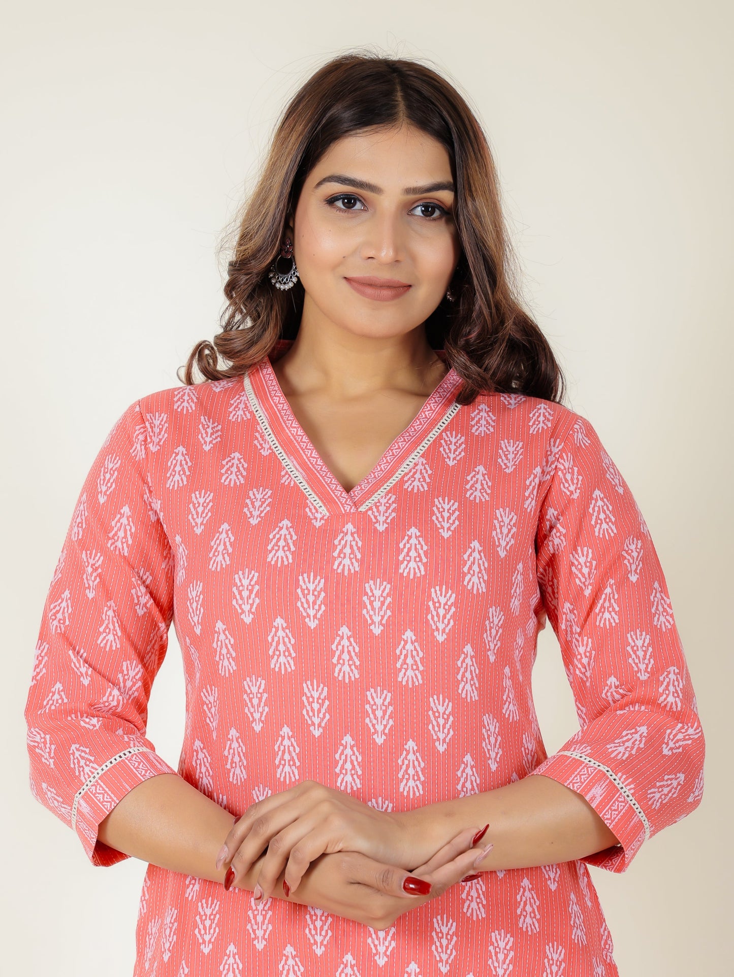 Kantha Cotton Ikat Kurta