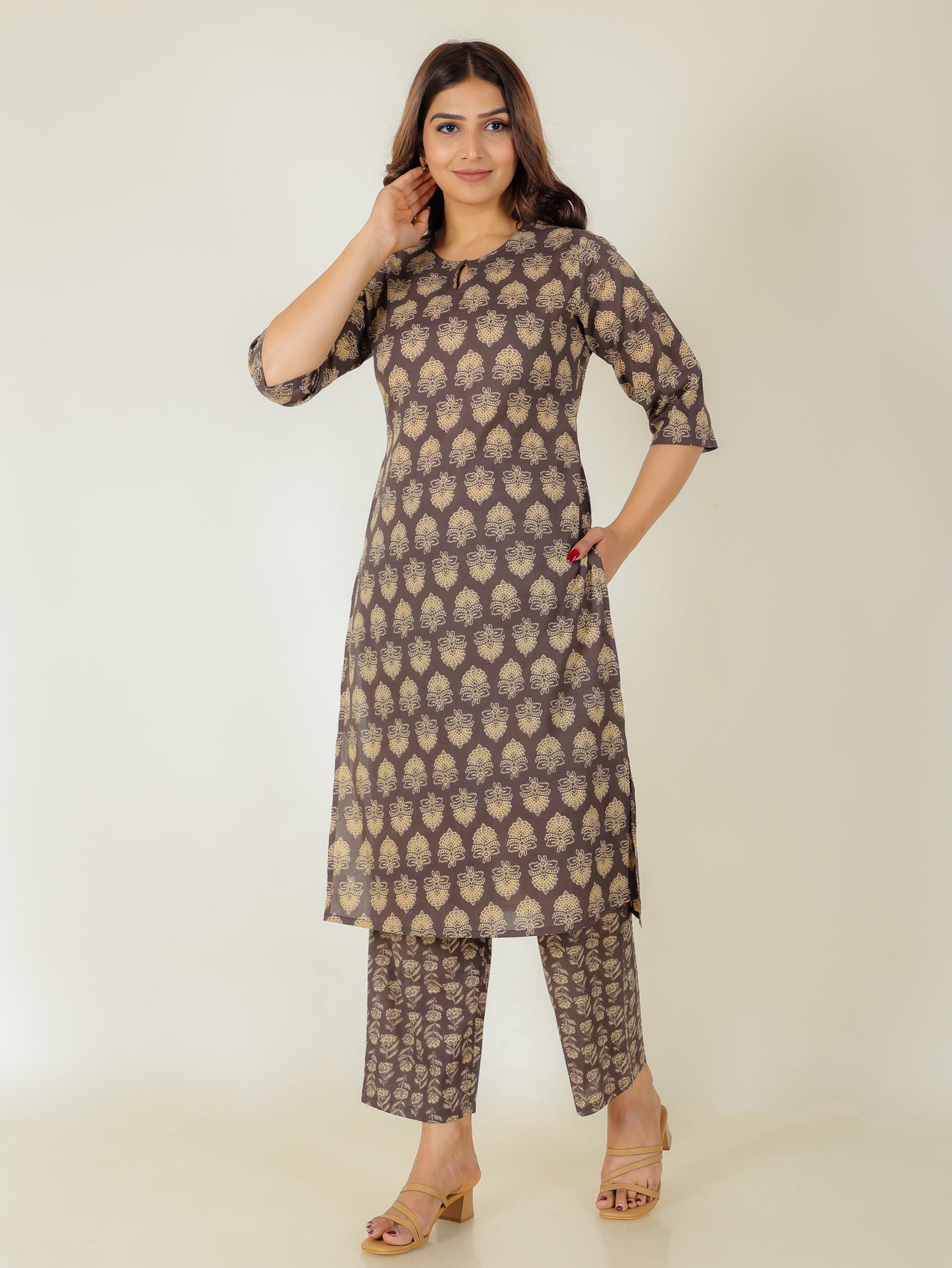 Soft Cotton Floral Kurta