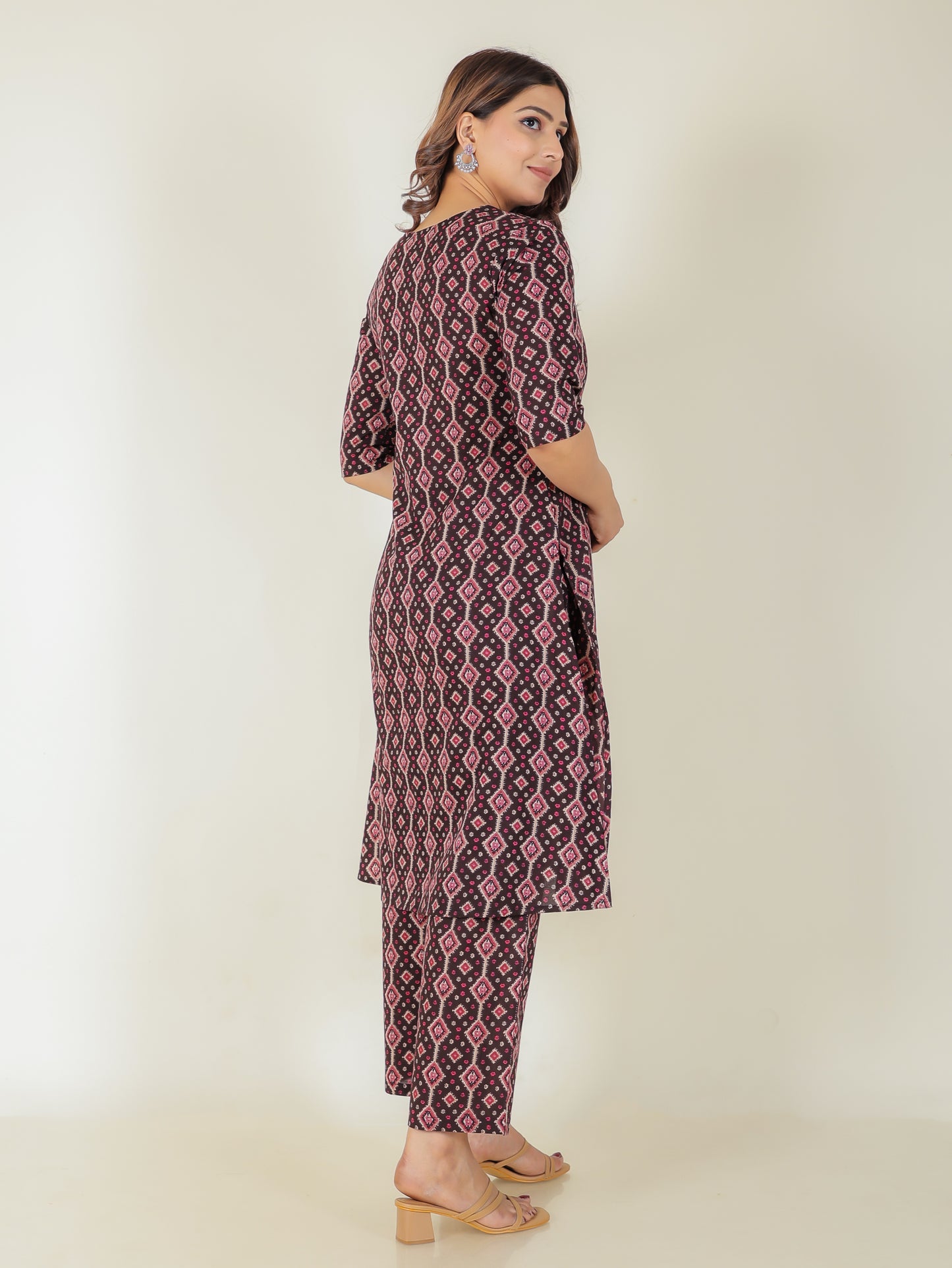 Soft Cotton Geometric Kurta