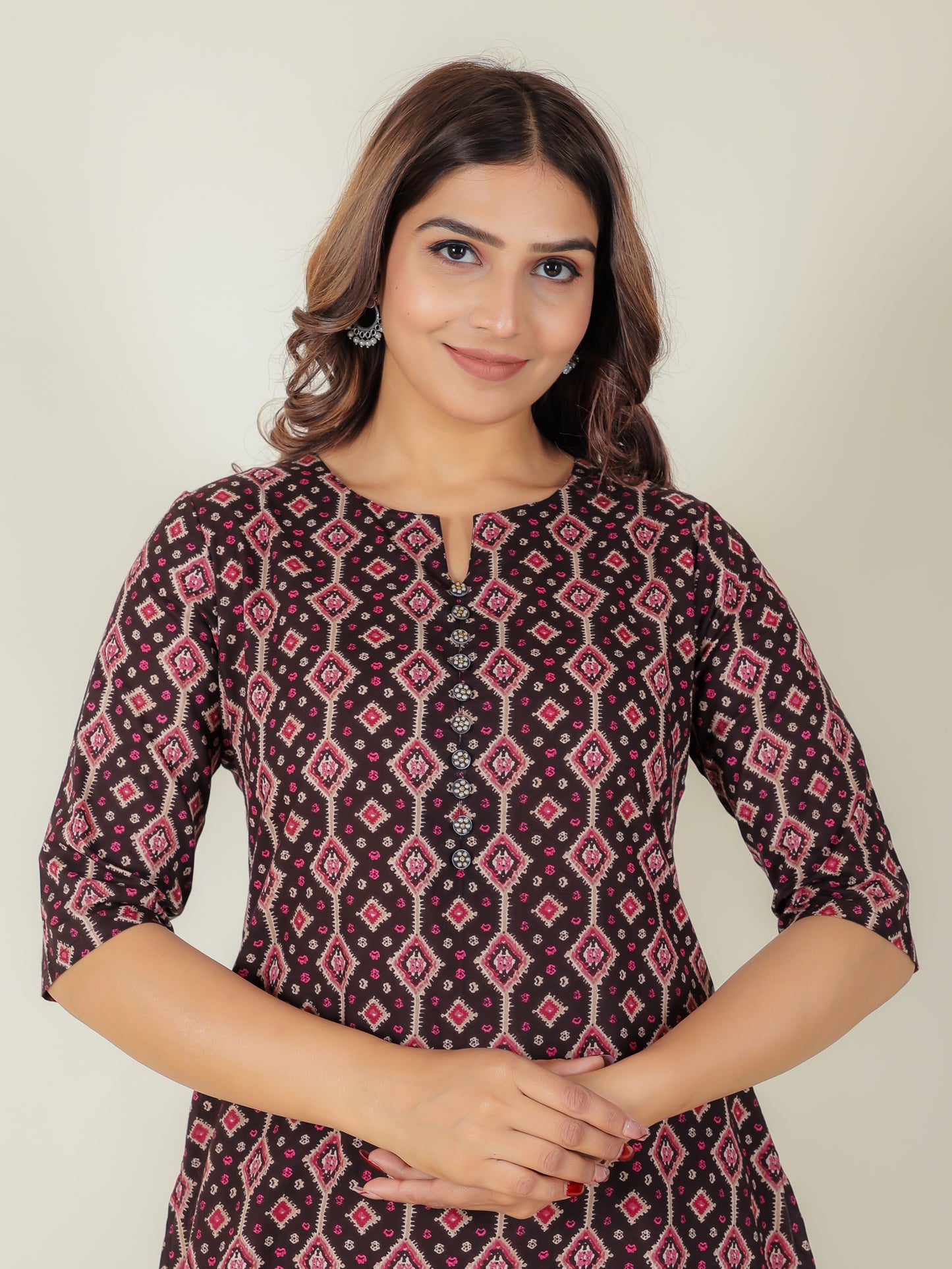 Soft Cotton Geometric Kurta