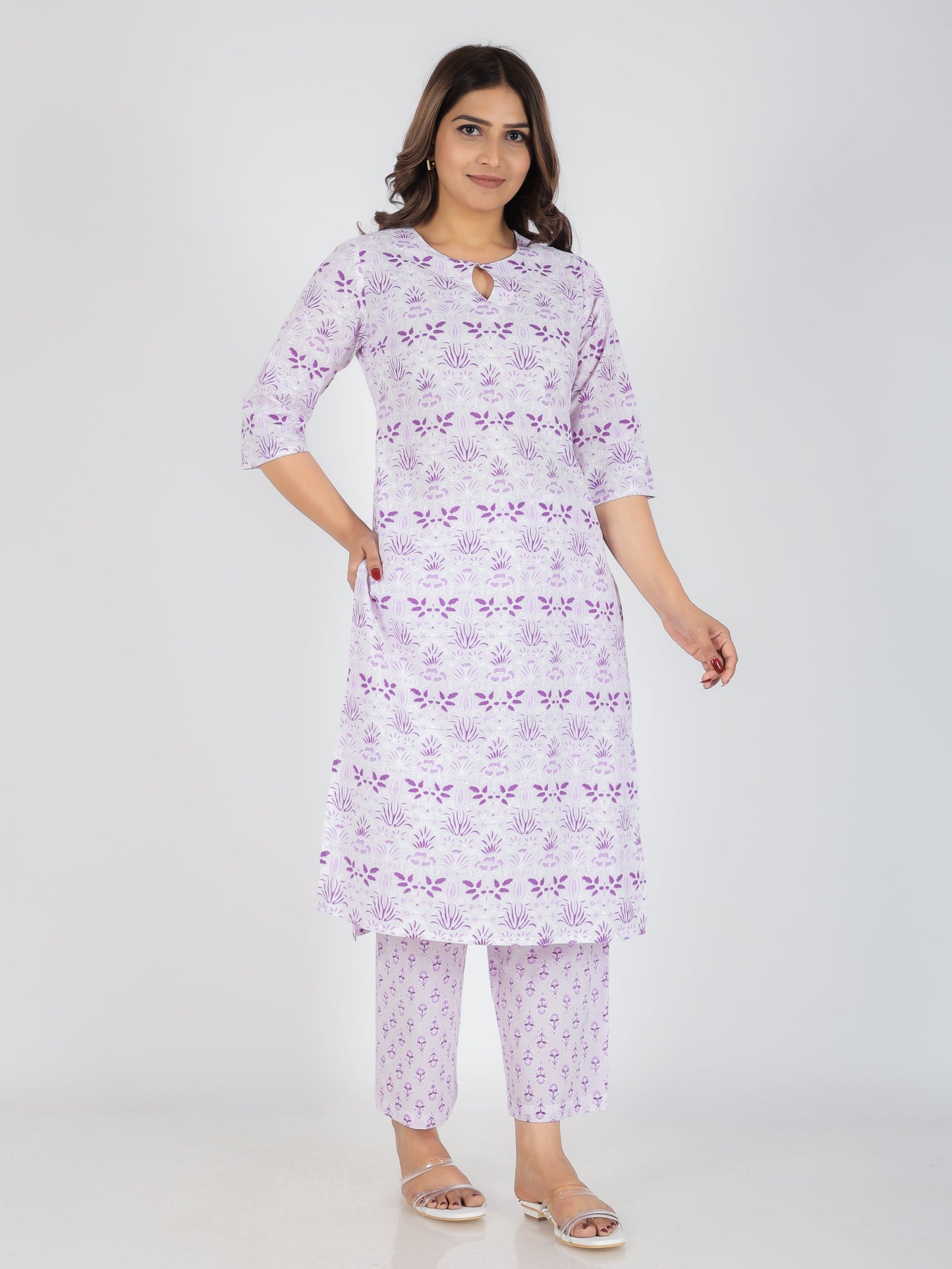 Soft Cotton Floral Kurta