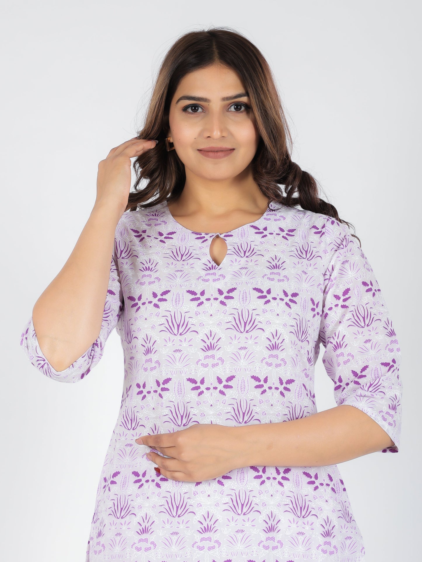 Soft Cotton Floral Kurta