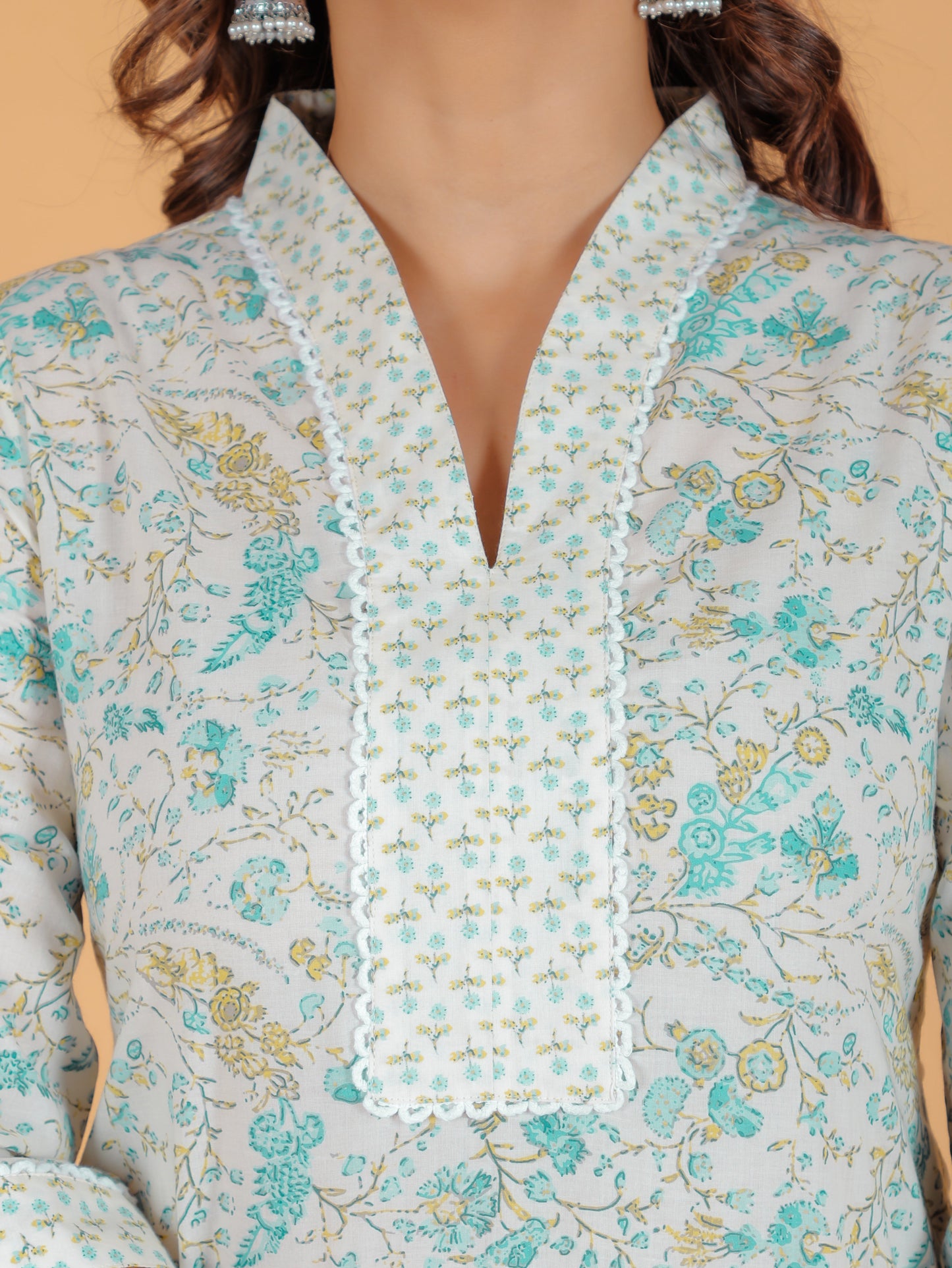 Soft Cotton Floral Kurta