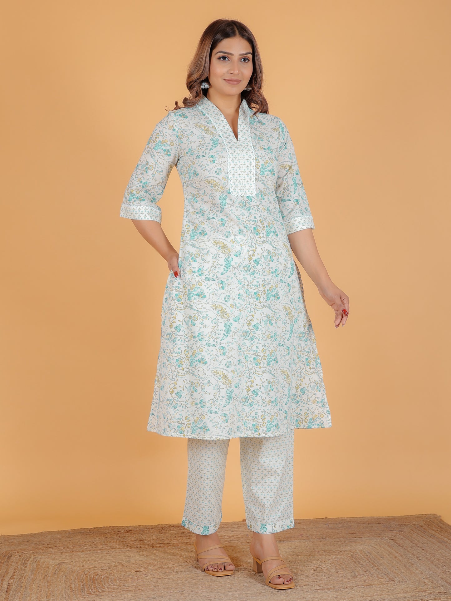 Soft Cotton Floral Kurta