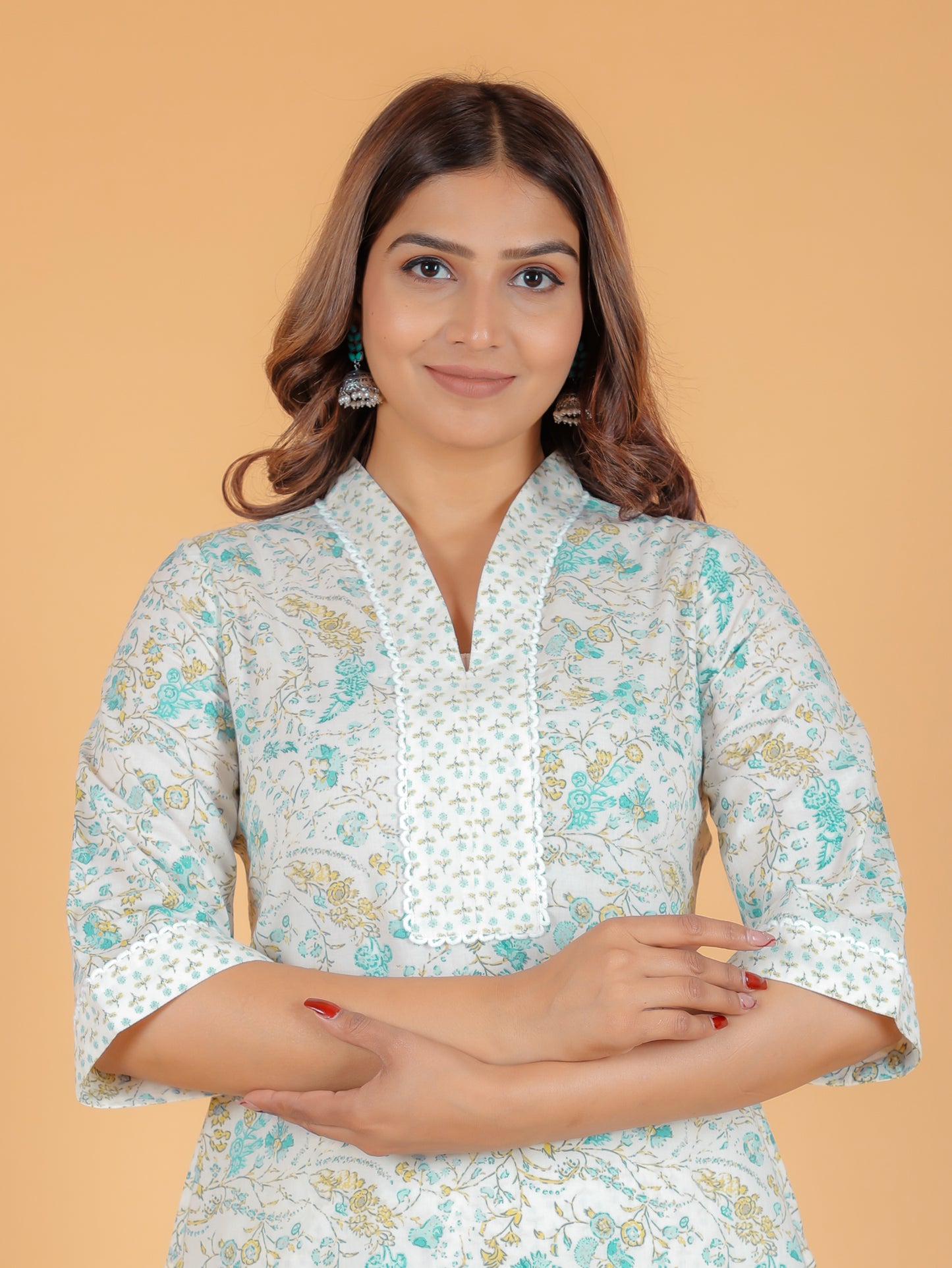 Soft Cotton Floral Kurta