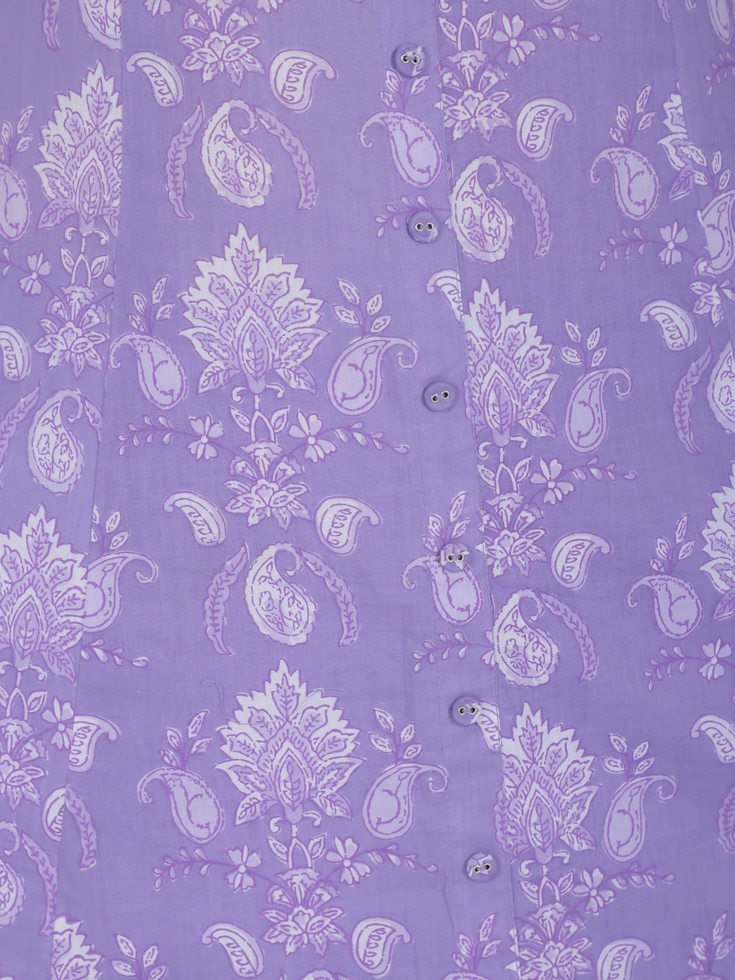 Soft Cotton Floral High Low Purple Kurta