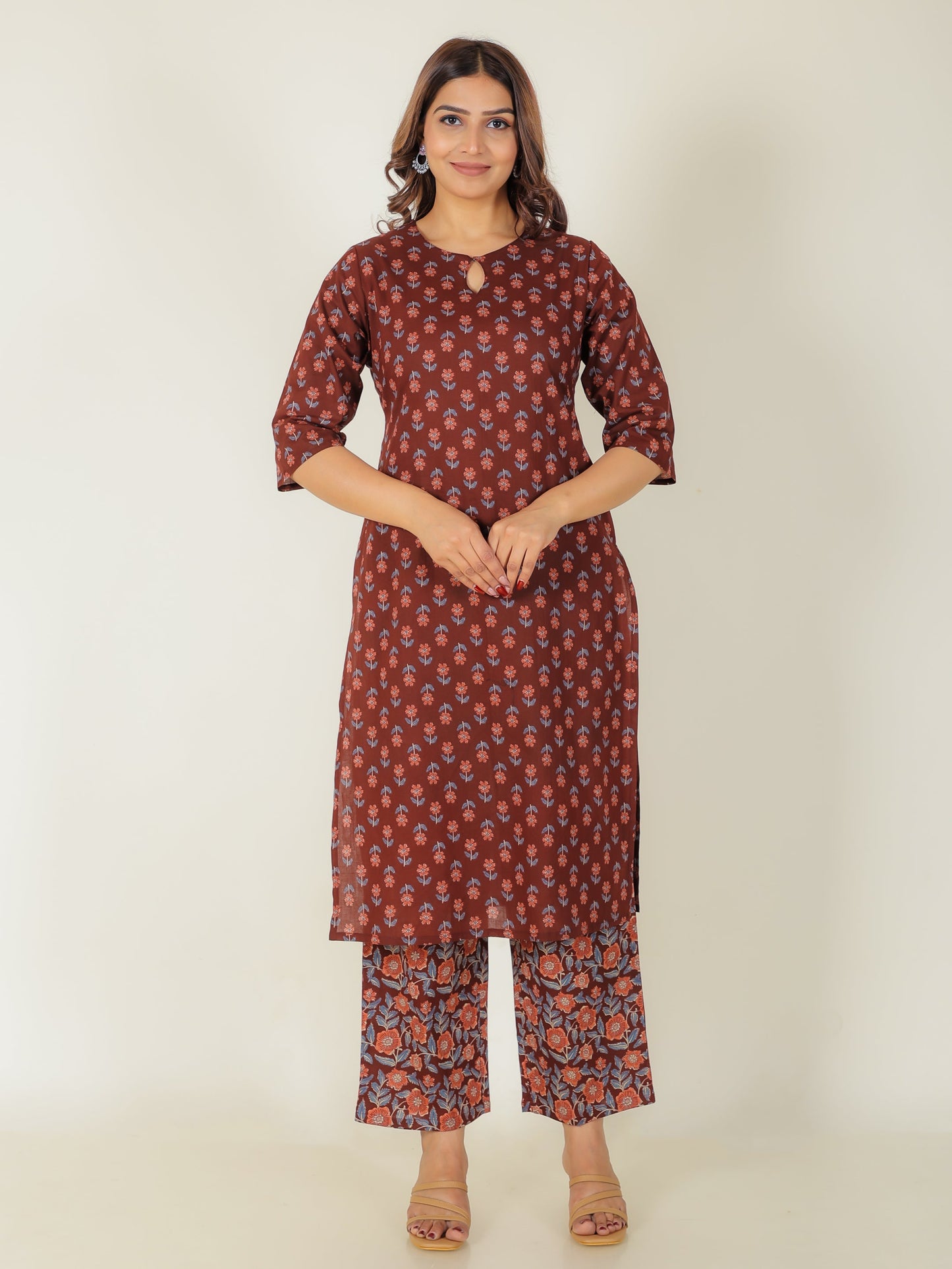 Soft Cotton Floral Kurta