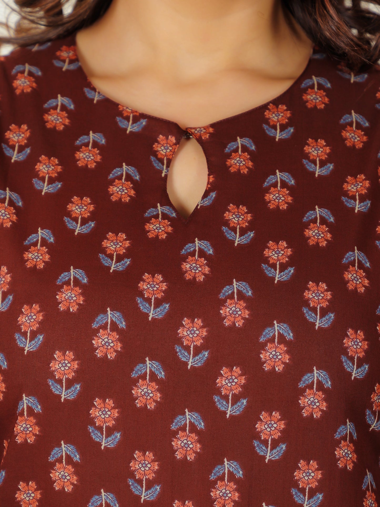 Soft Cotton Floral Kurta