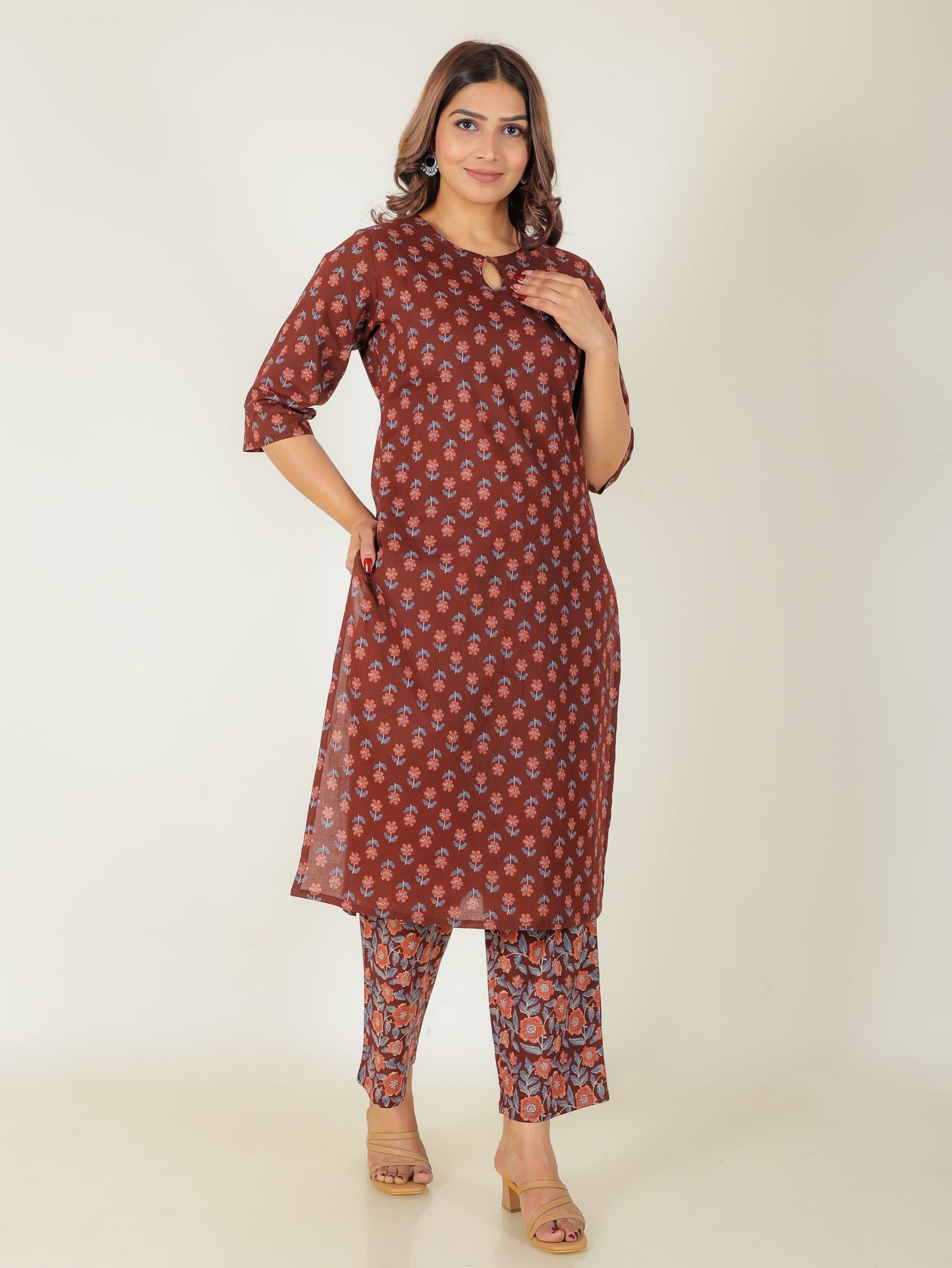 Soft Cotton Floral Kurta