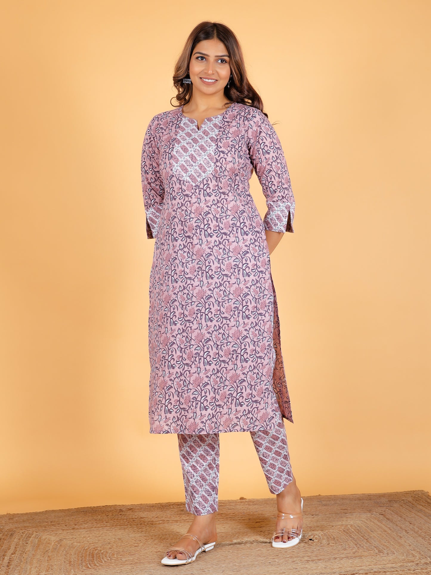 Soft Cotton Floral Kurta