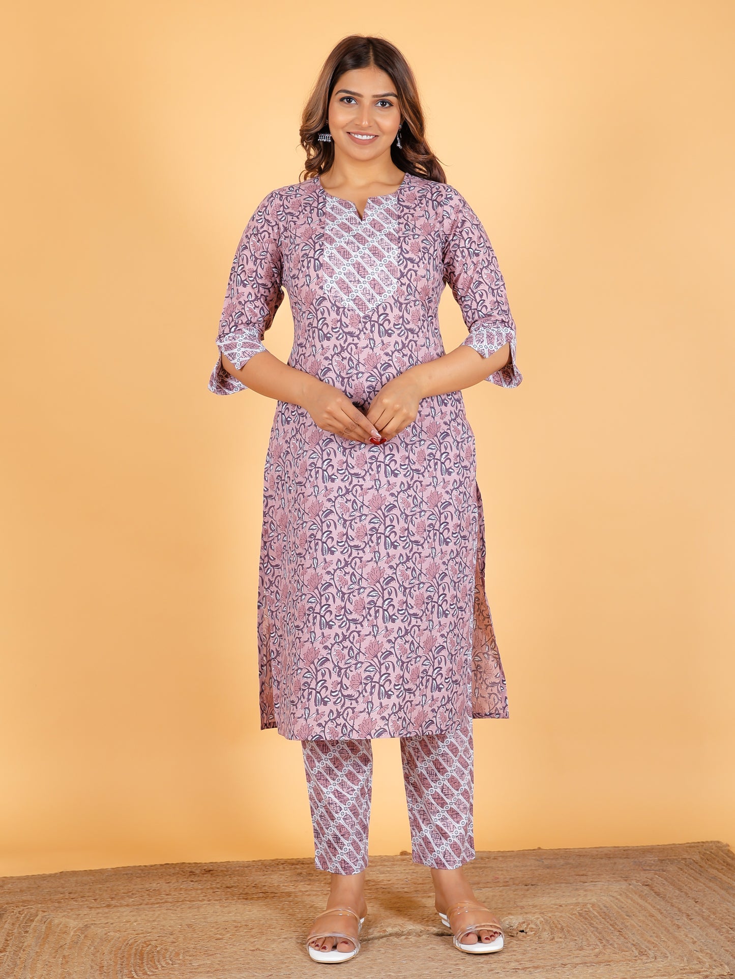 Soft Cotton Floral Kurta