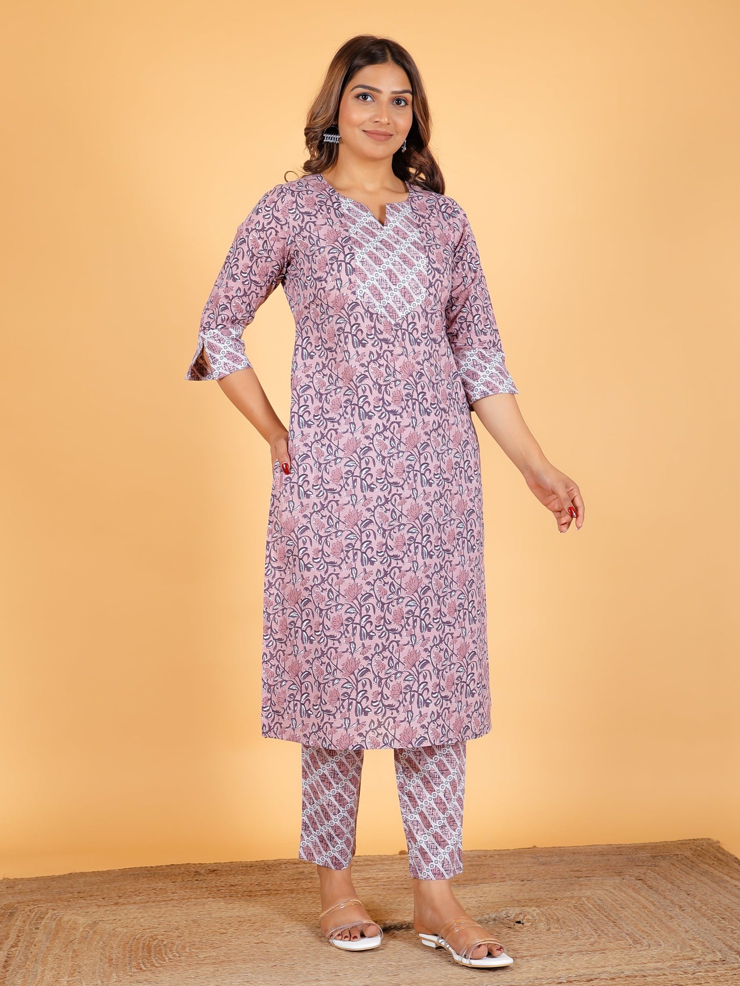 Soft Cotton Floral Kurta