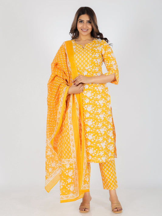 Voile Cotton Floral Dupatta