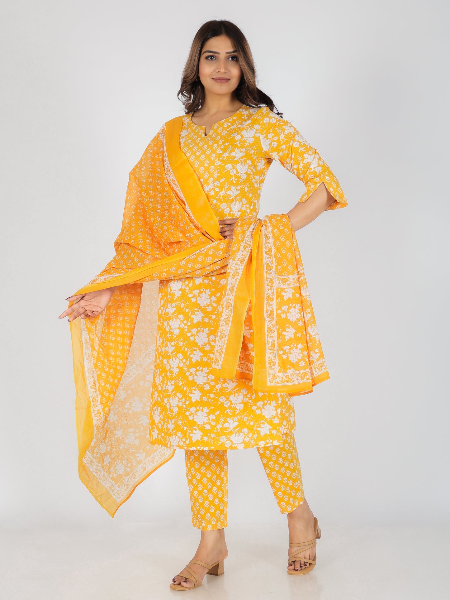 Soft Cotton Floral Kurta