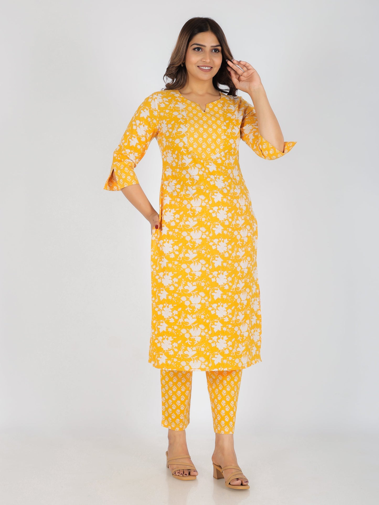 Soft Cotton Floral Kurta