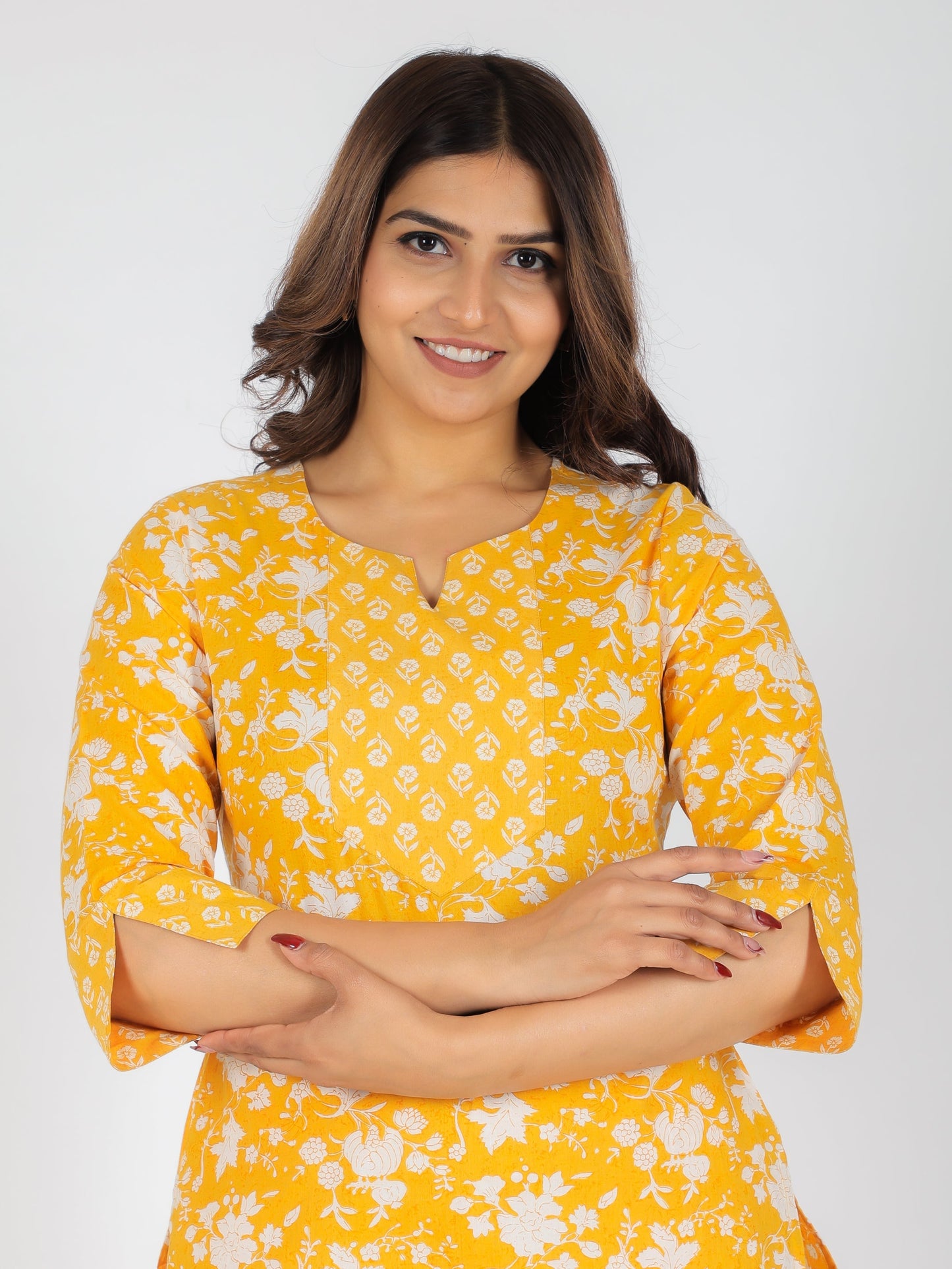 Soft Cotton Floral Kurta