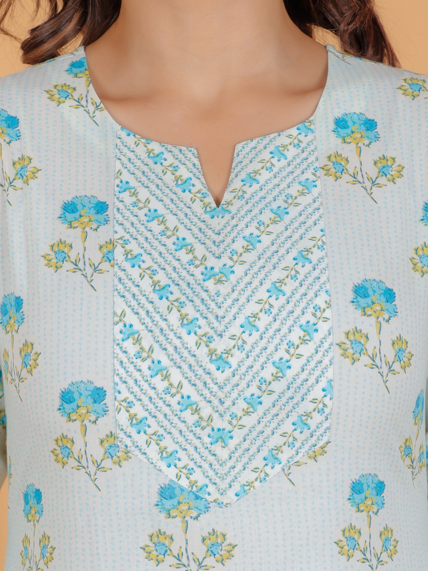 Soft Cotton Floral Kurta