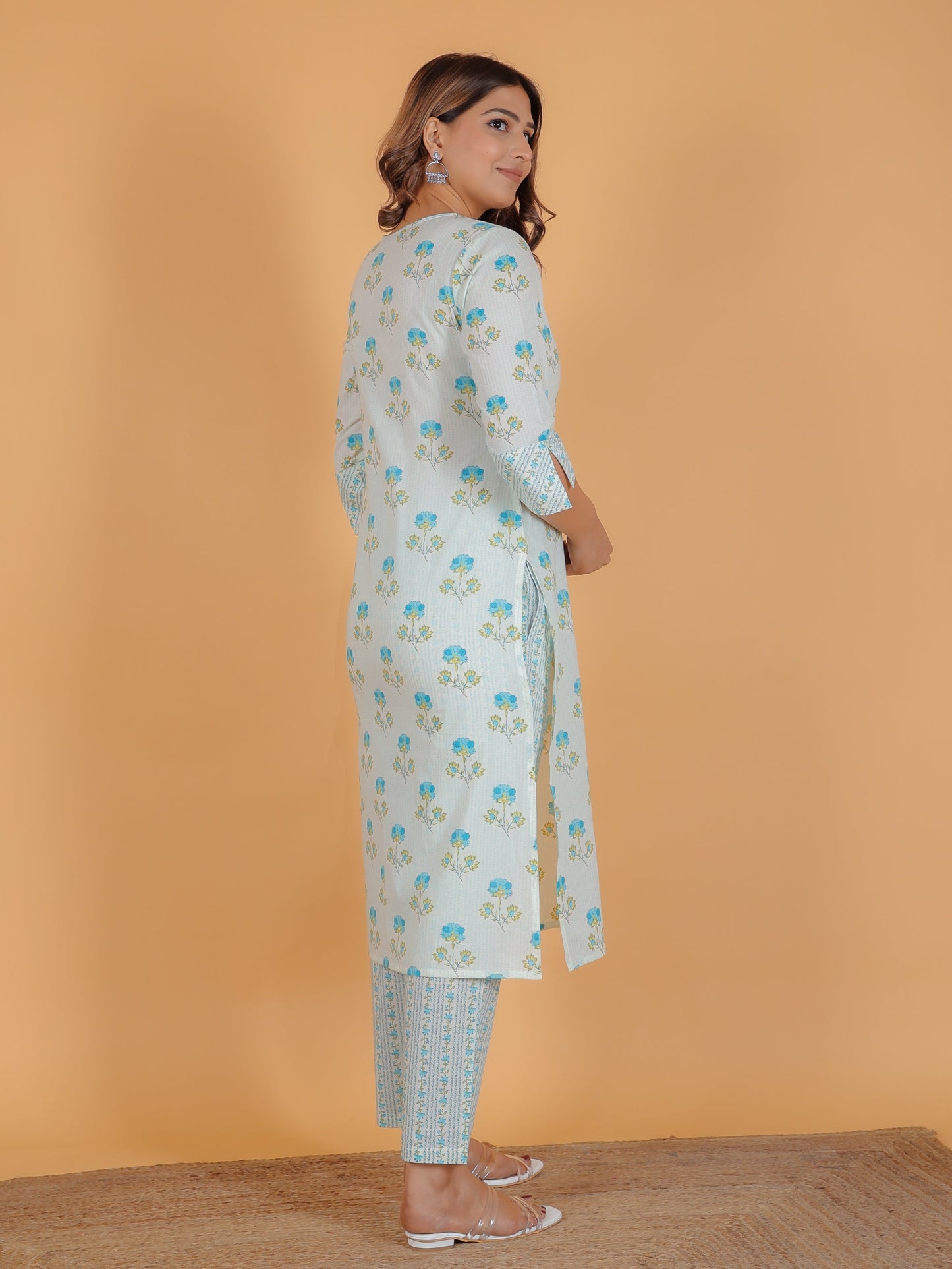 Soft Cotton Floral Kurta