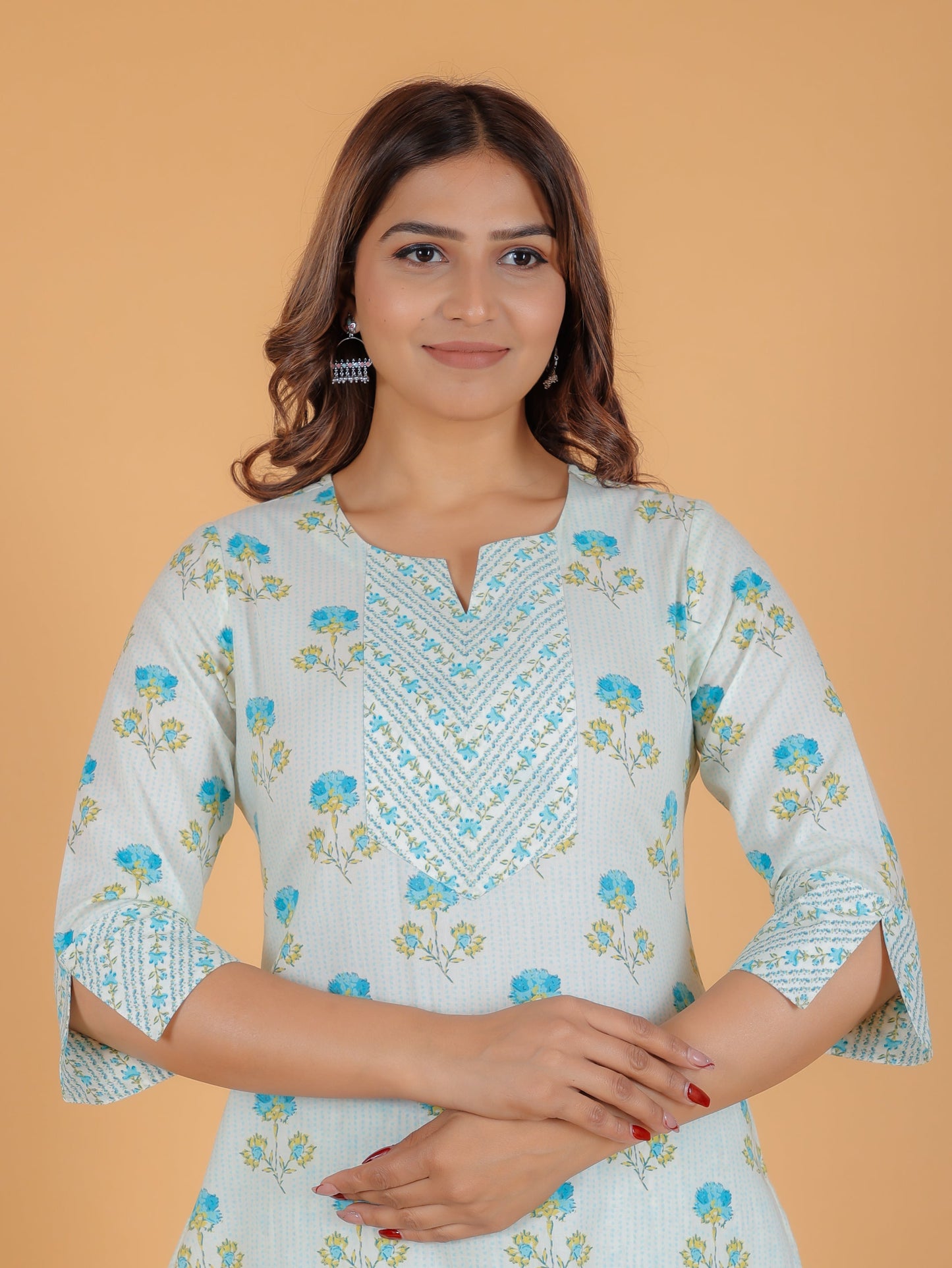 Soft Cotton Floral Kurta