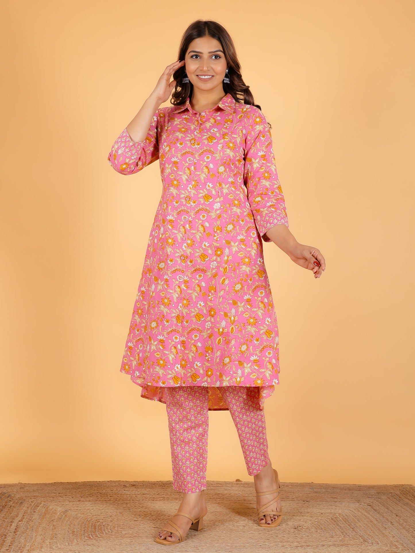 Soft Cotton Floral Kurta